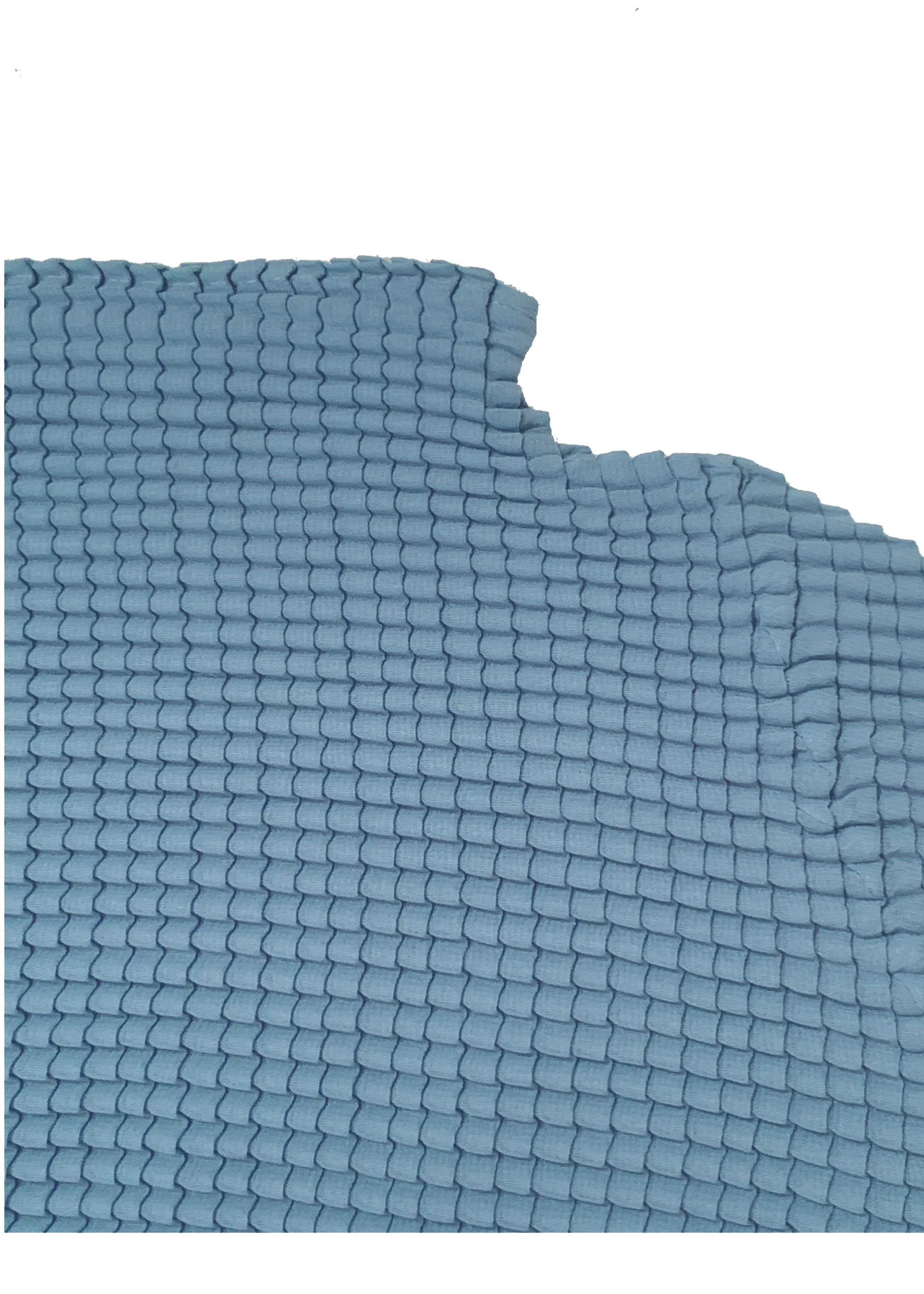 Ingrid Pleated Mock Neck Top- Blue Bird