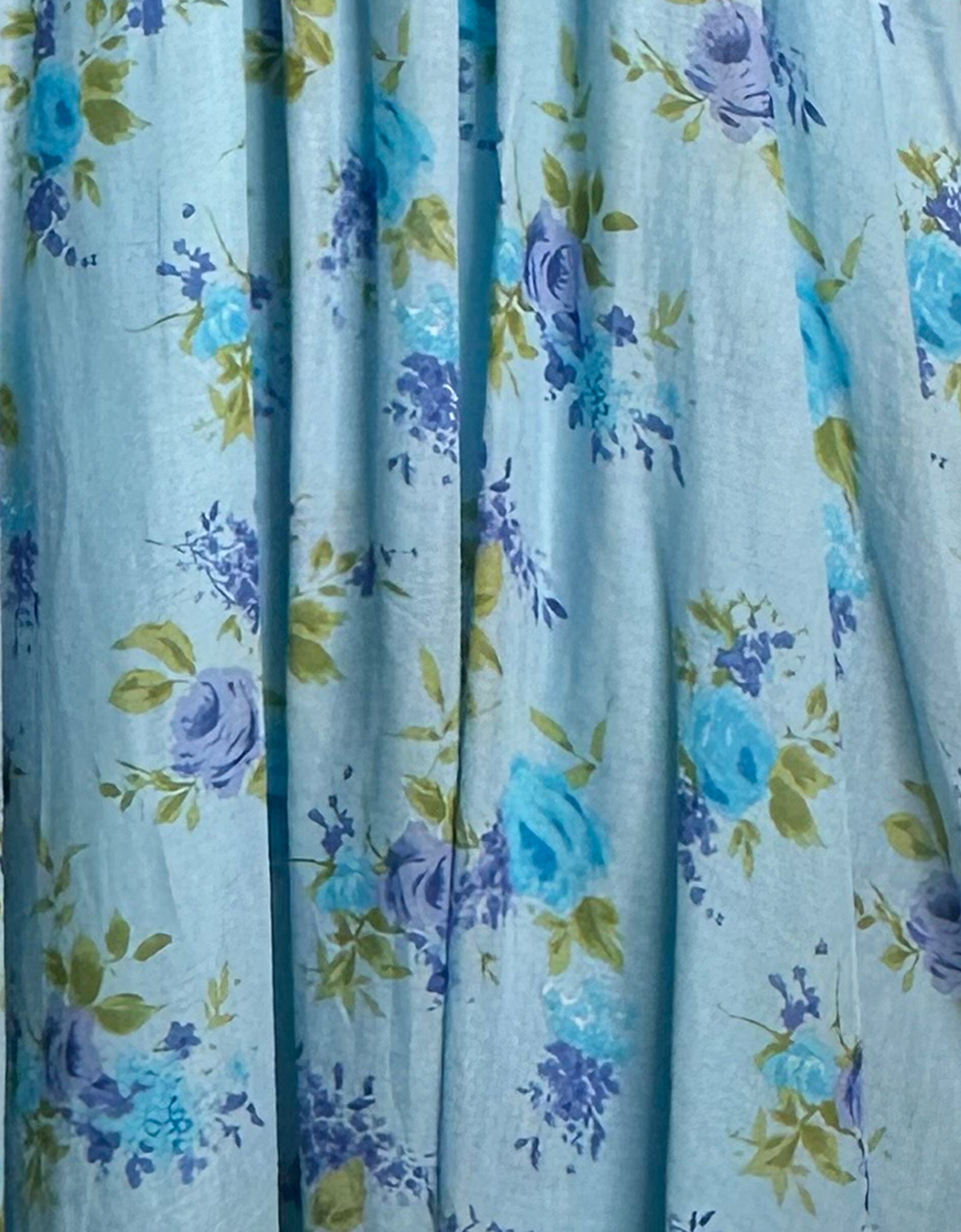 Remy Midi Dress- Blue Roses- BAACALxBECCA