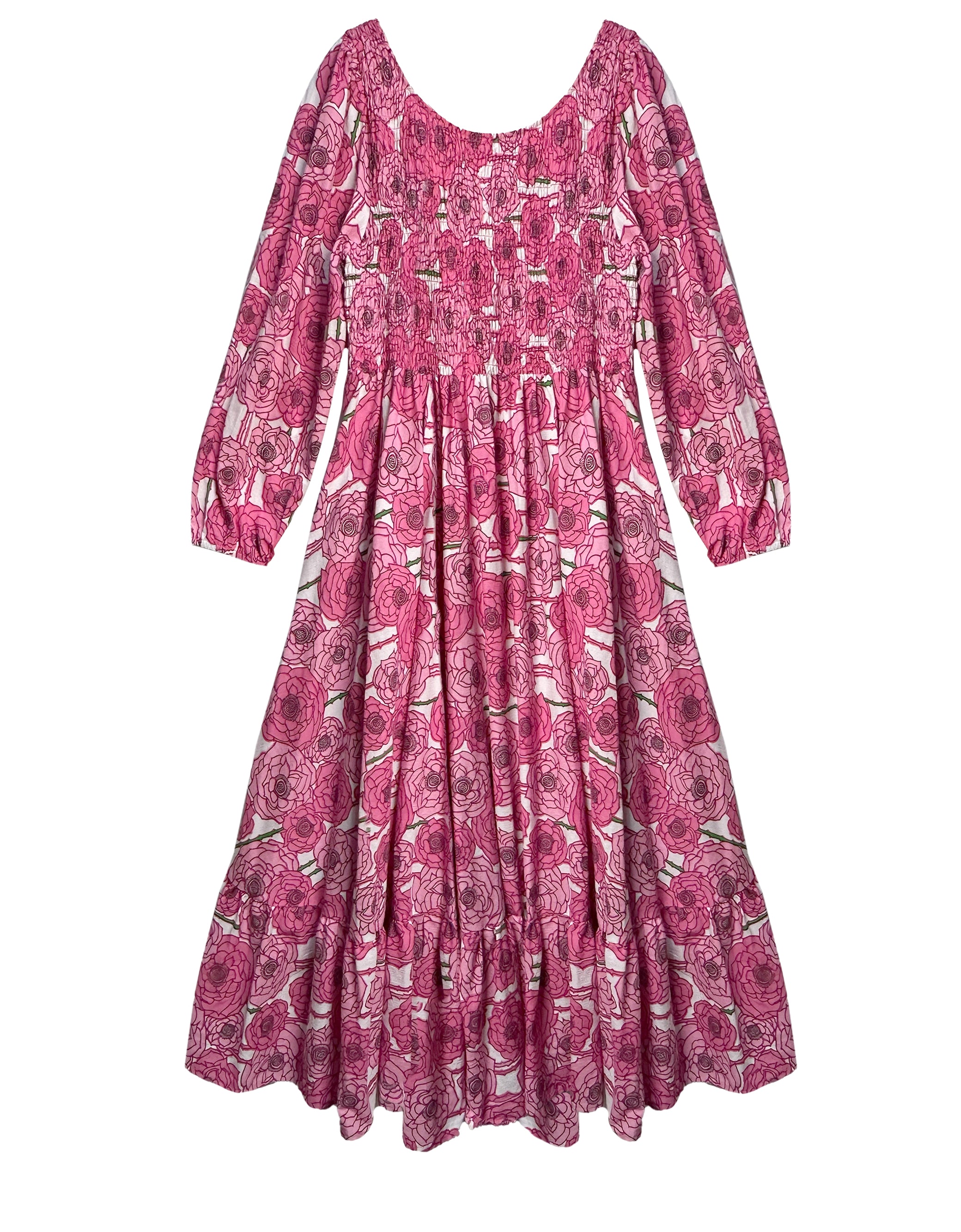 Remy Midi Dress- Pink Peony- BAACALxBECCA