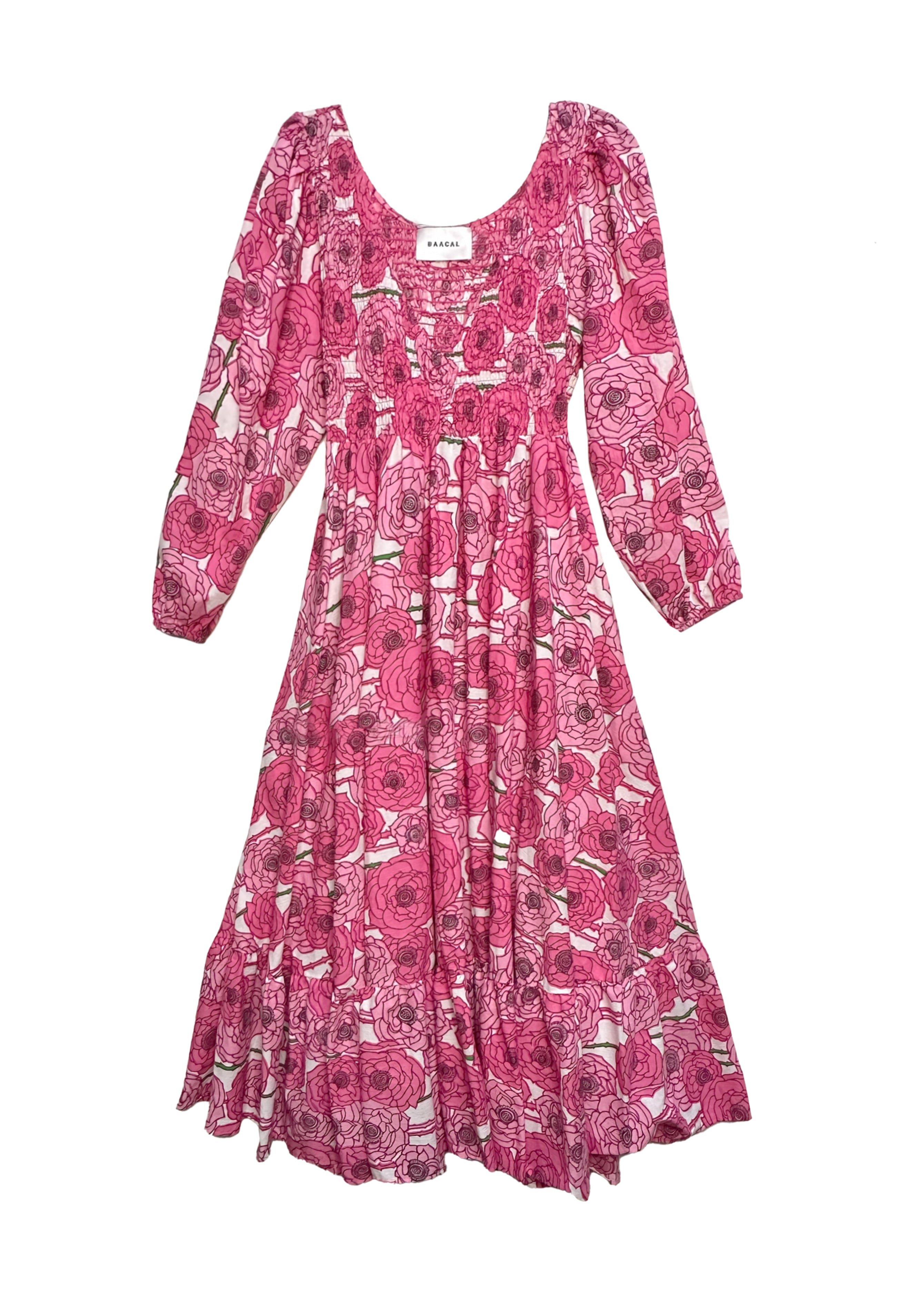 Remy Midi Dress- Pink Peony- BAACALxBECCA Baacal Remy Midi Dress- Pink Peony- BAACALxBECCA Baacal