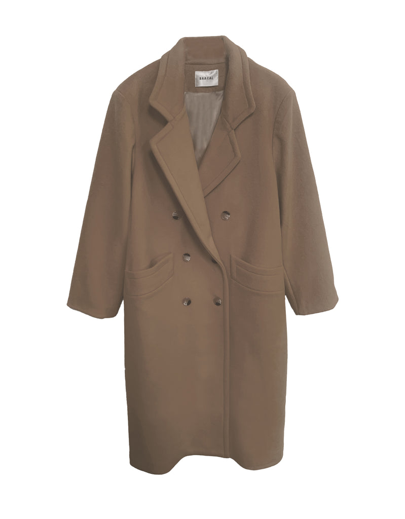 Double Breasted Women's Plus Size soft Camel Car Coat by Cynthia