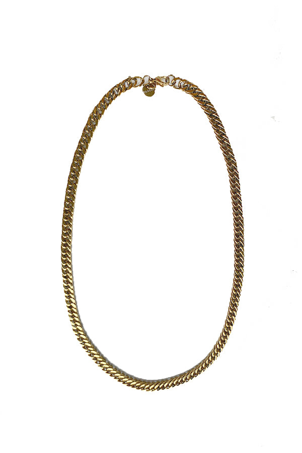 BAACAL Gold Plated Small Cuban Gold Chain Necklace.