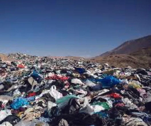 clothing in a landfill