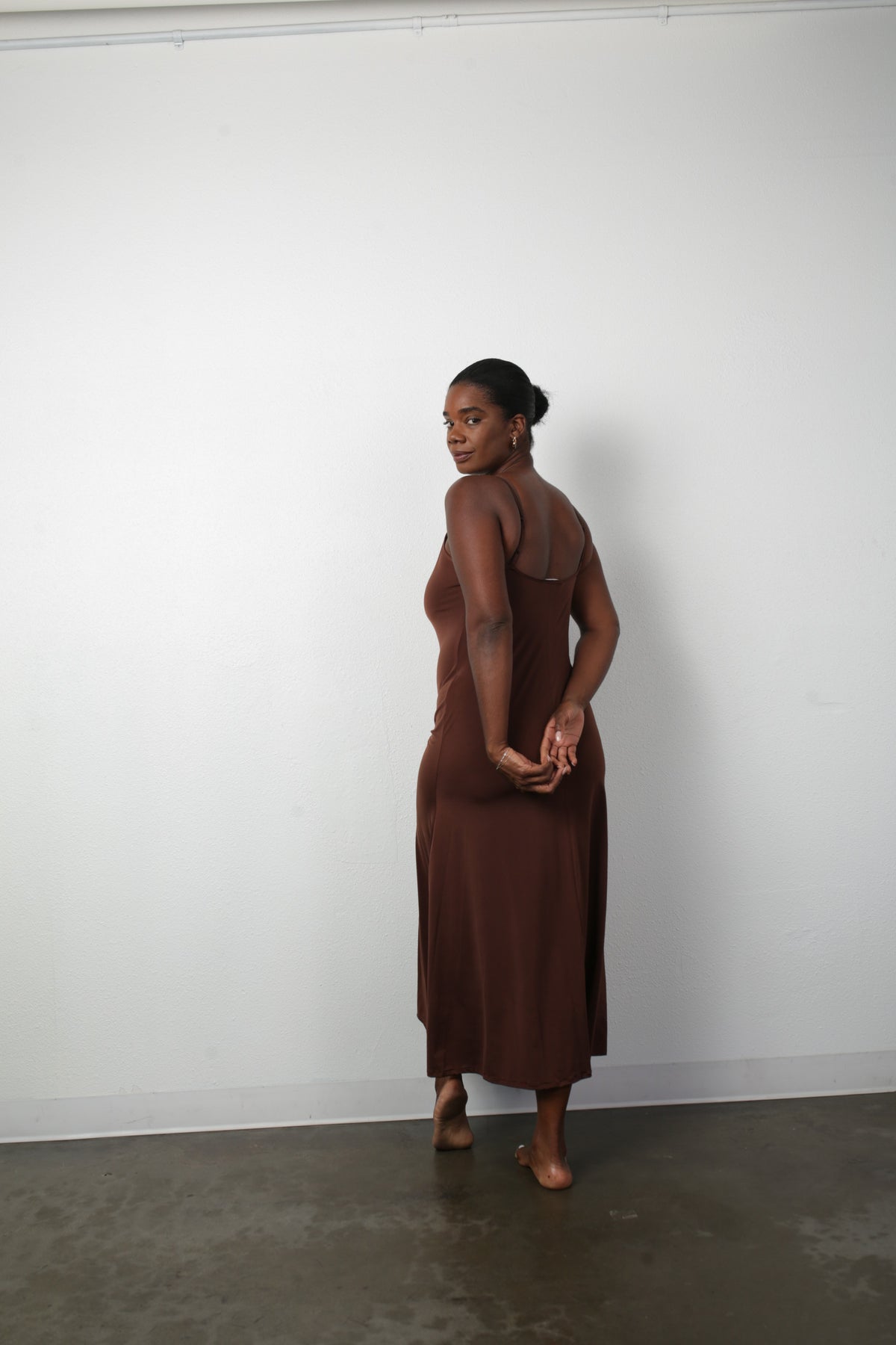 Under it All Slip Dress- Brown Nude