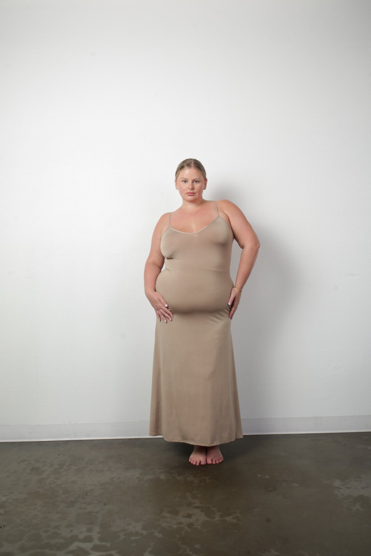 Under it All Slip Dress- Golden Tan