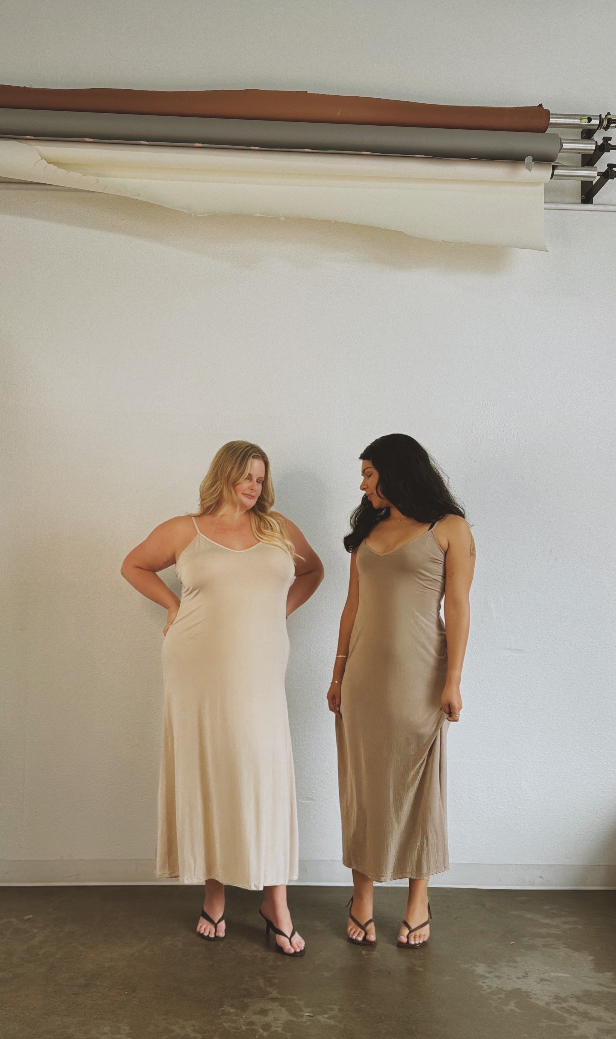 Under it All Slip Dress- Deep Olive Nude – Baacal