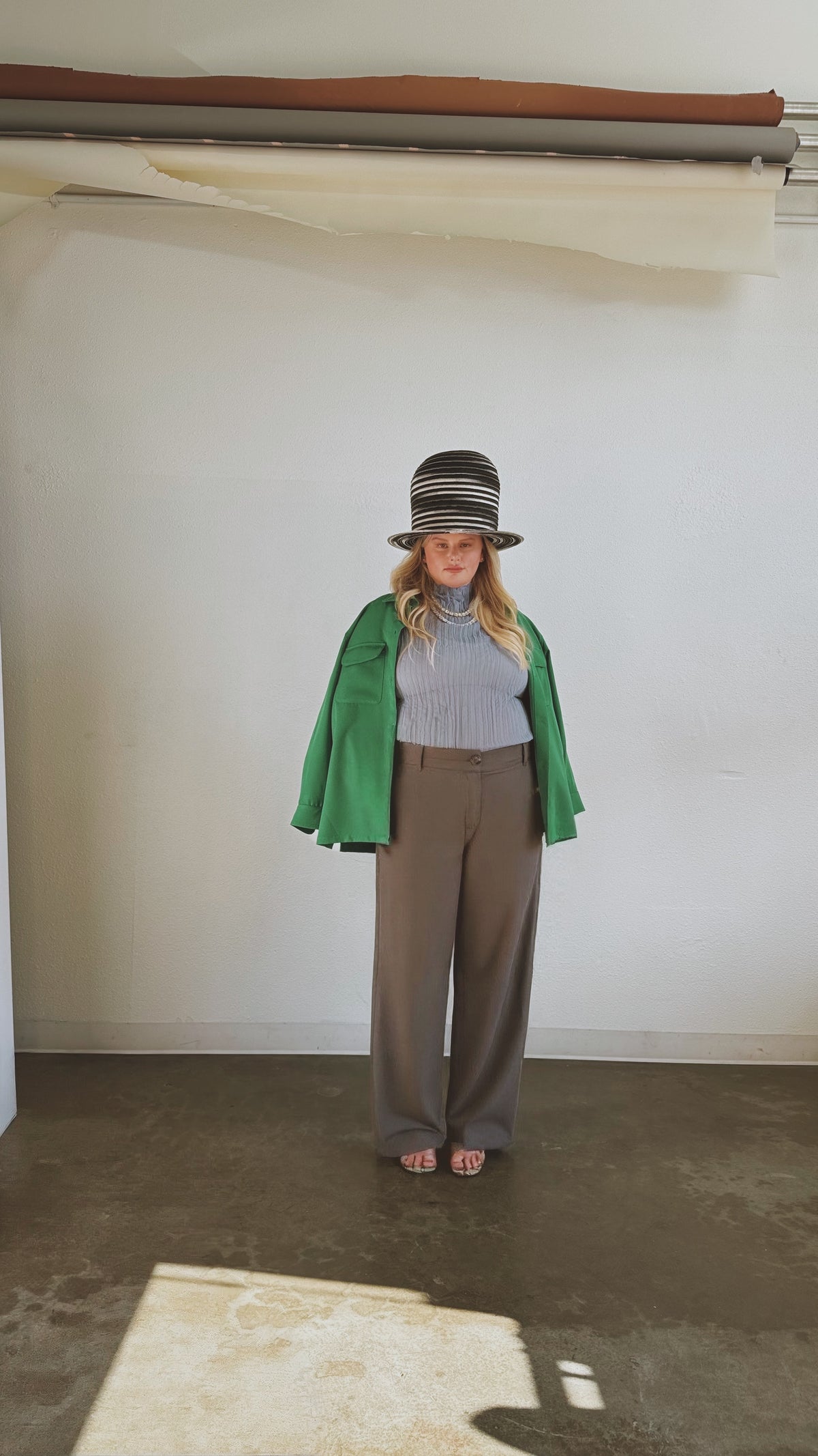 Hepburn Wide Leg Pant - Gray