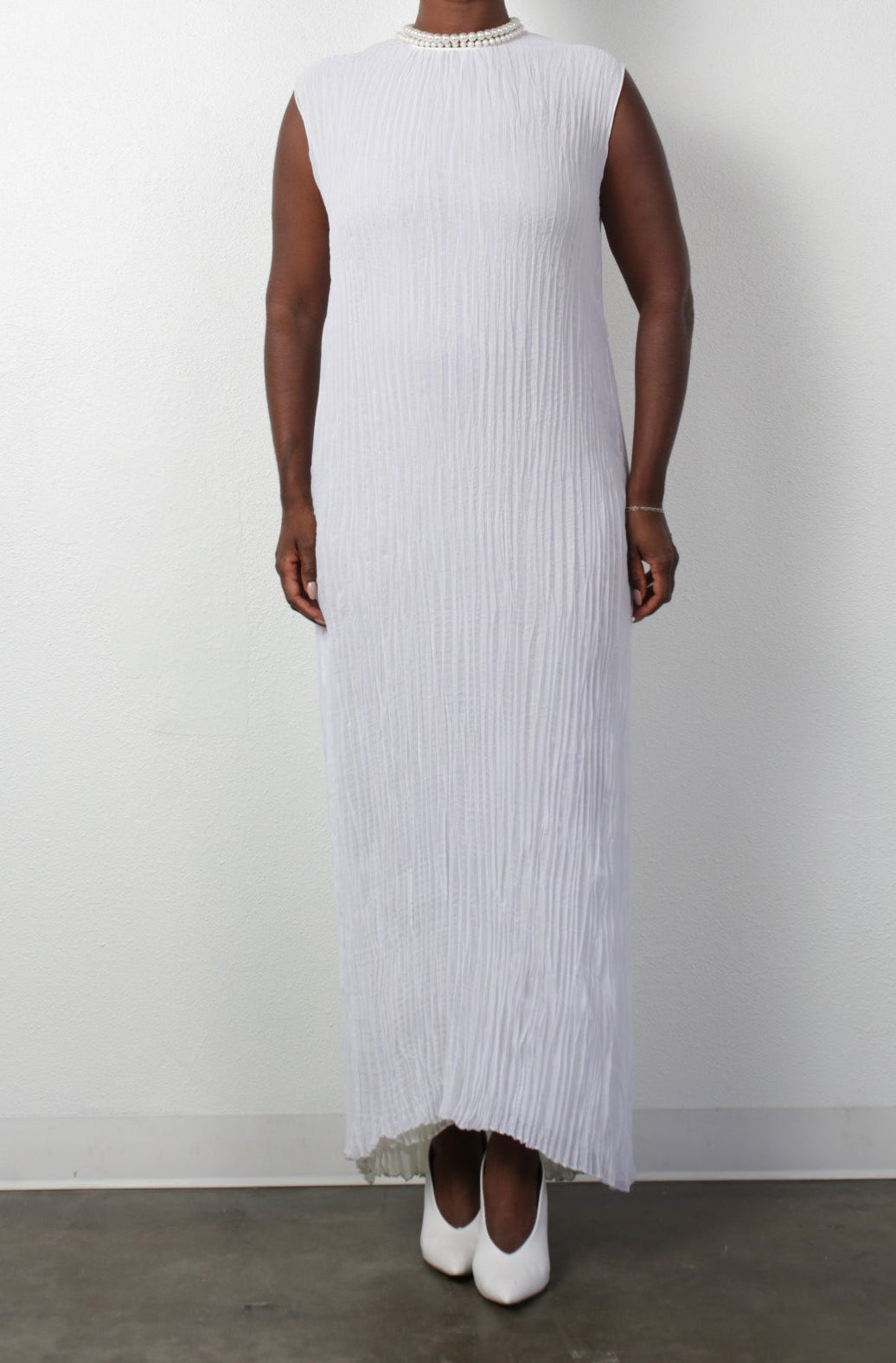 Amelia Pleated Gown - Ivory