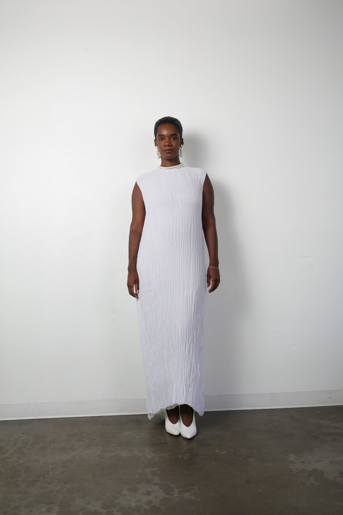 Amelia Pleated Gown - Ivory