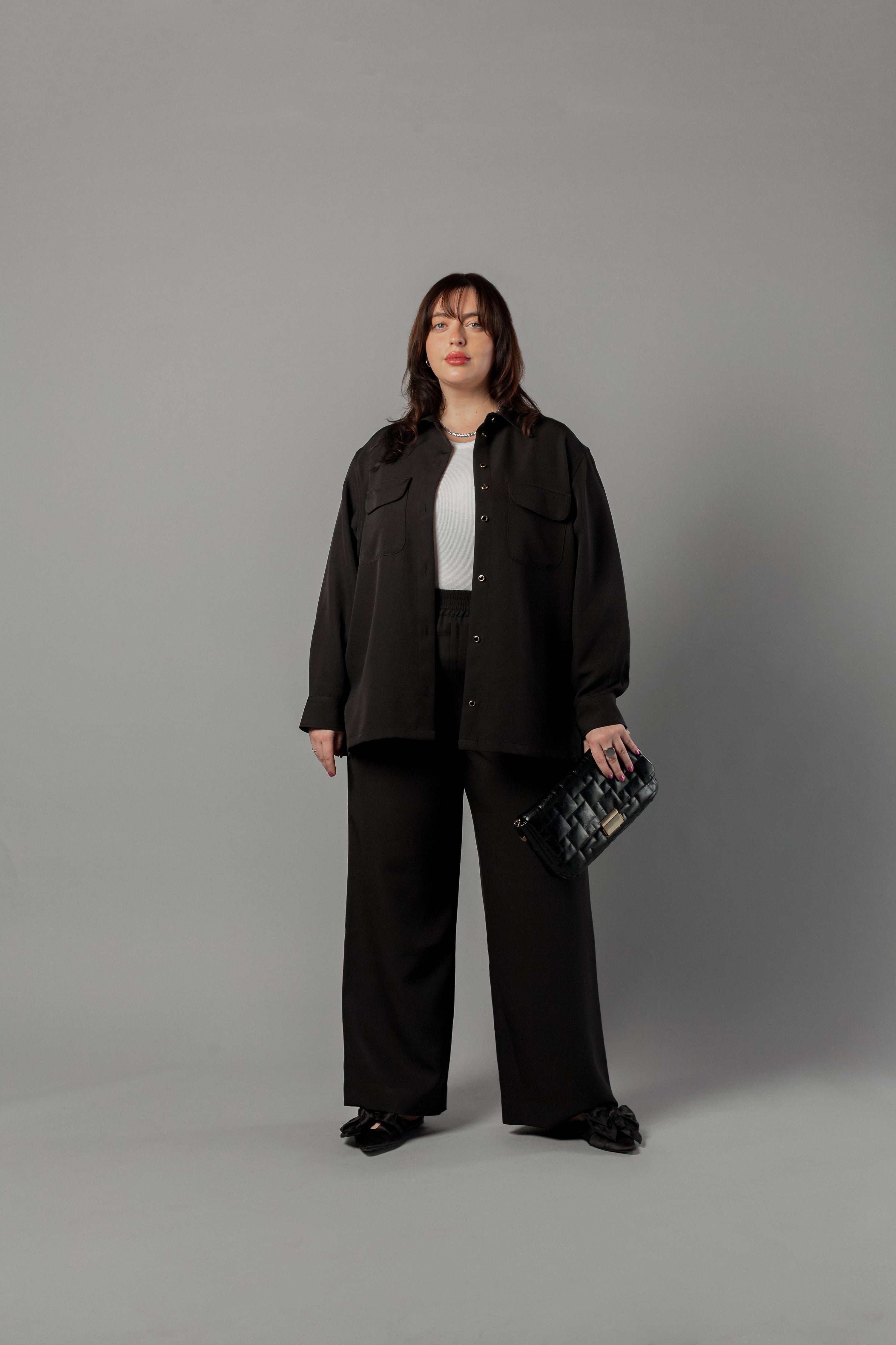 Riley & Payton Pajama Style Co-Ordinated Set Black