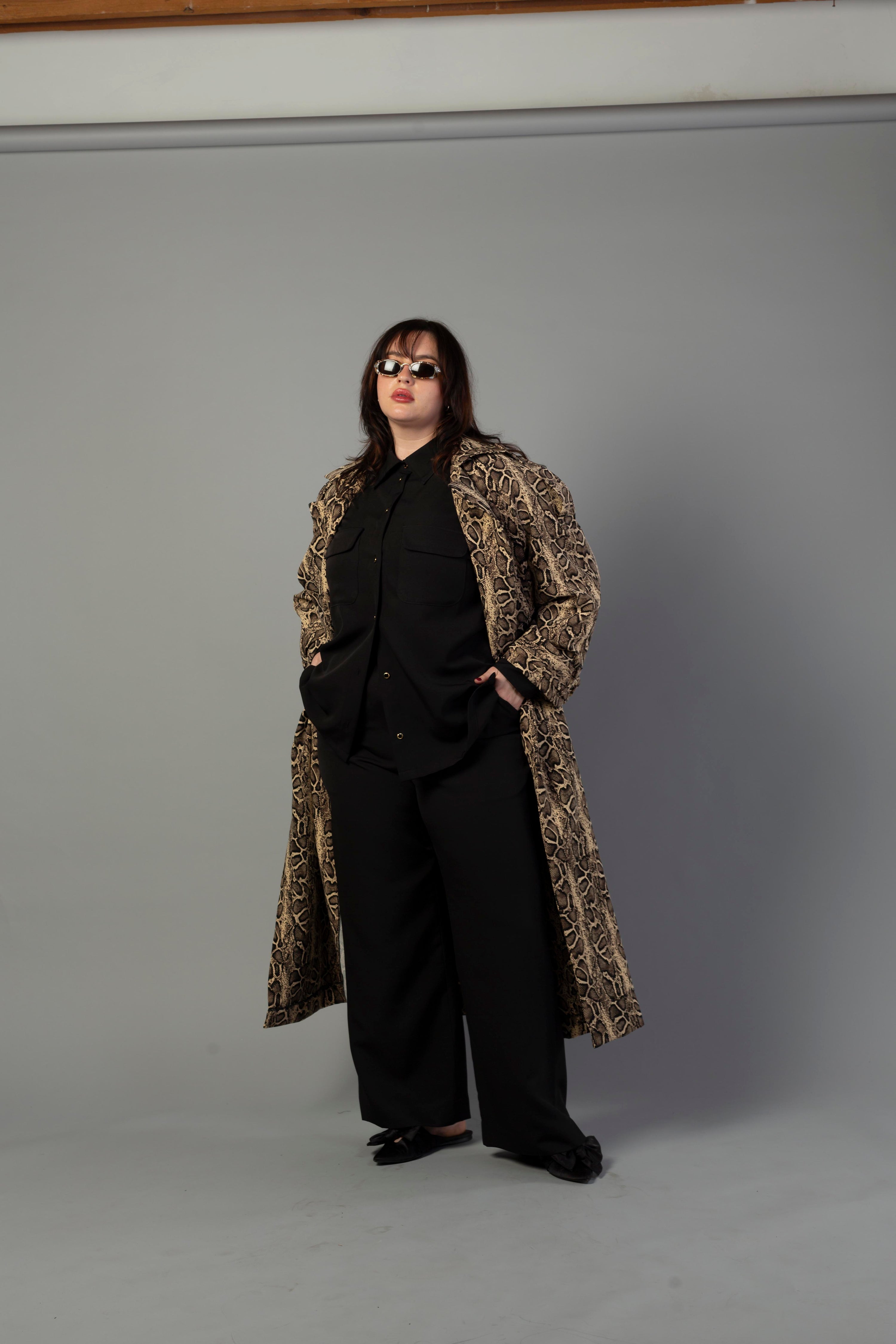 Riley Wide Pajama Style Pant- Black