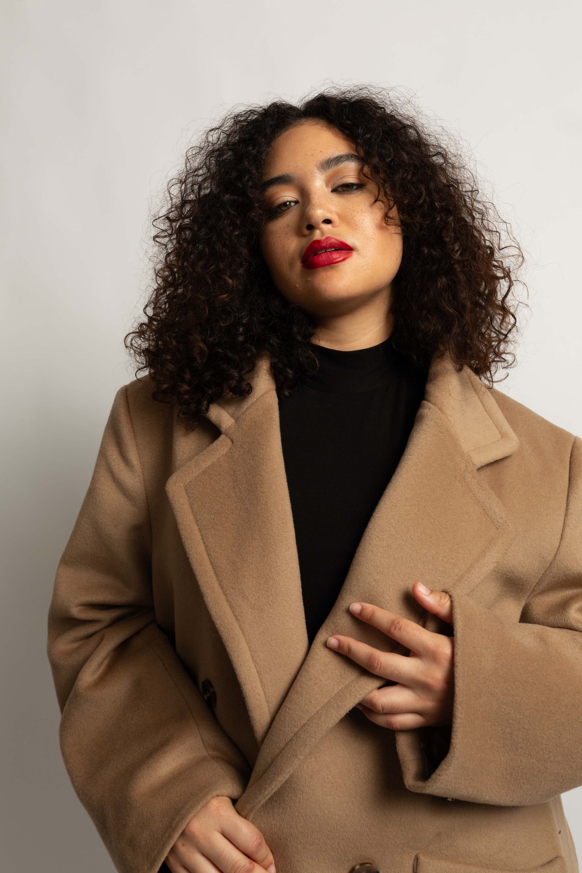 Signature Double Breasted Wool Car Coat - Soft Camel