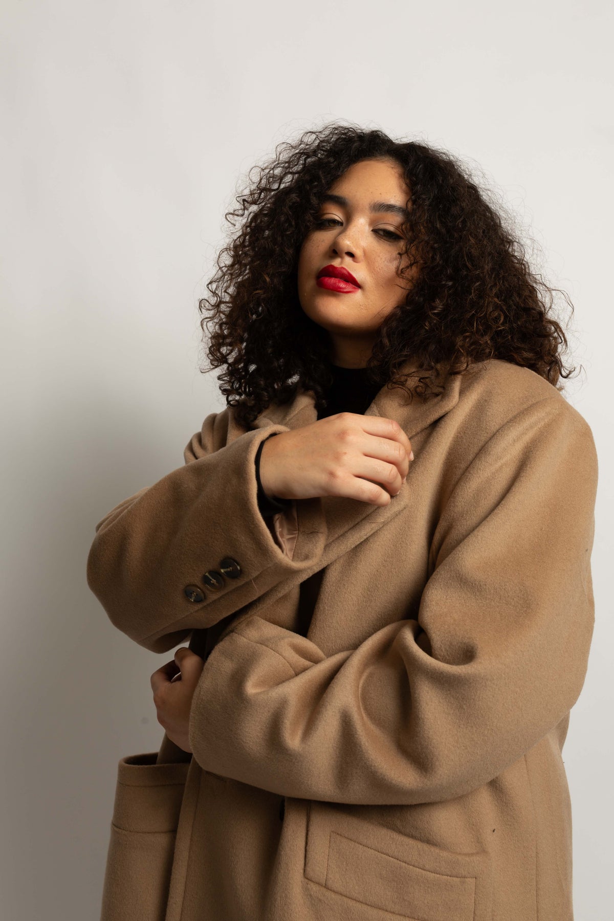 Signature Double Breasted Wool Car Coat - Soft Camel