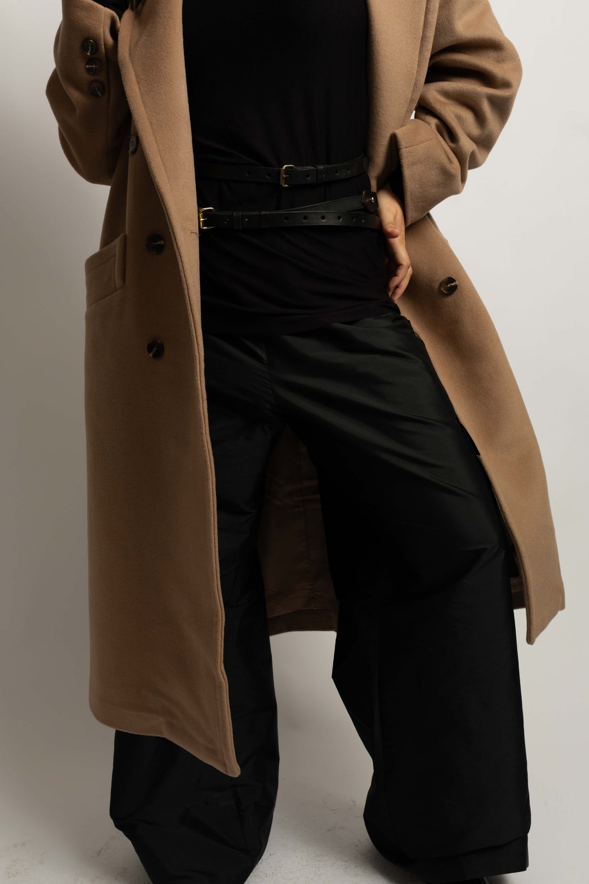 Signature Double Breasted Wool Car Coat - Soft Camel