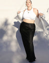 Eudora Maxi Bias Slip Skirt- Black - Designed to fit the "True Size Majority" 10+
