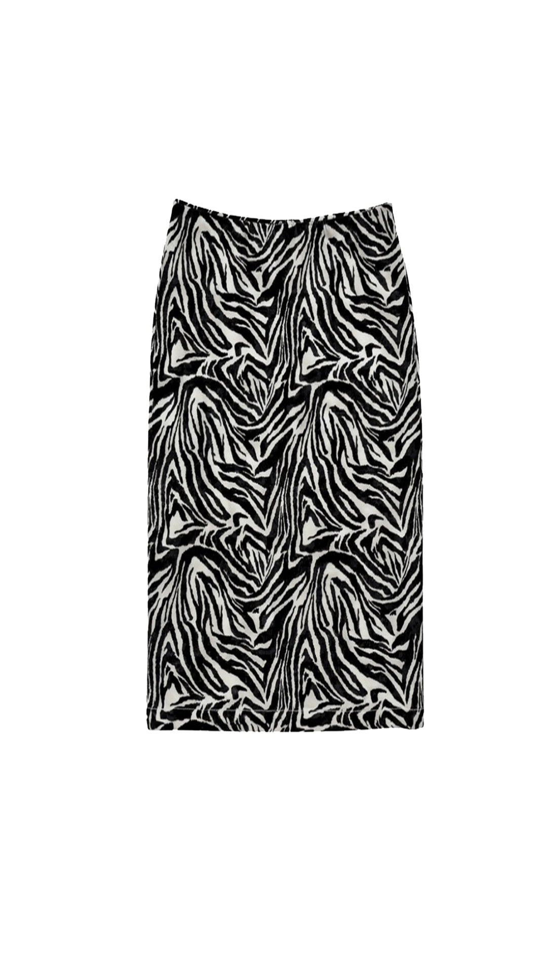 flat of the pencil skirt in zebra