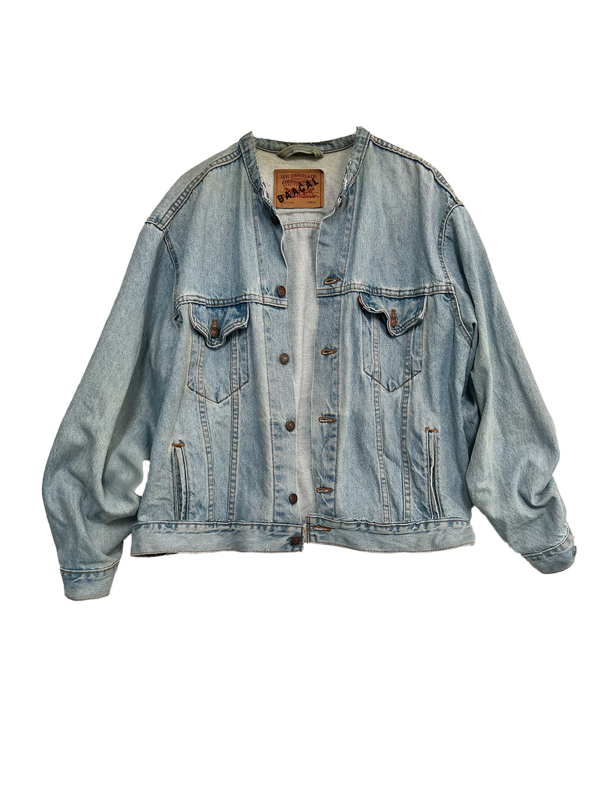 Deconstructed Reconstructed Oversized Denim Jacket