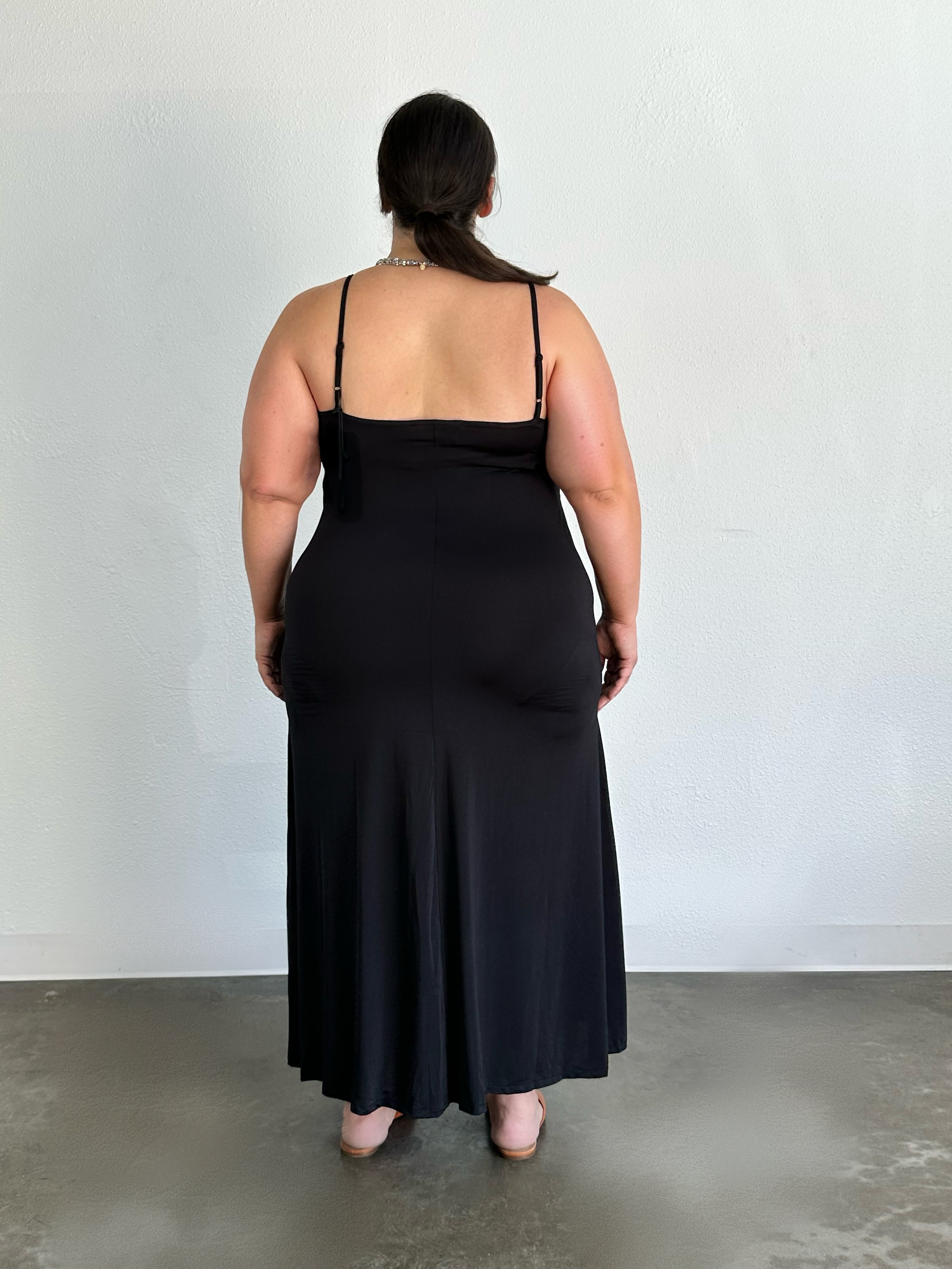 Under it All Slip Dress- Black