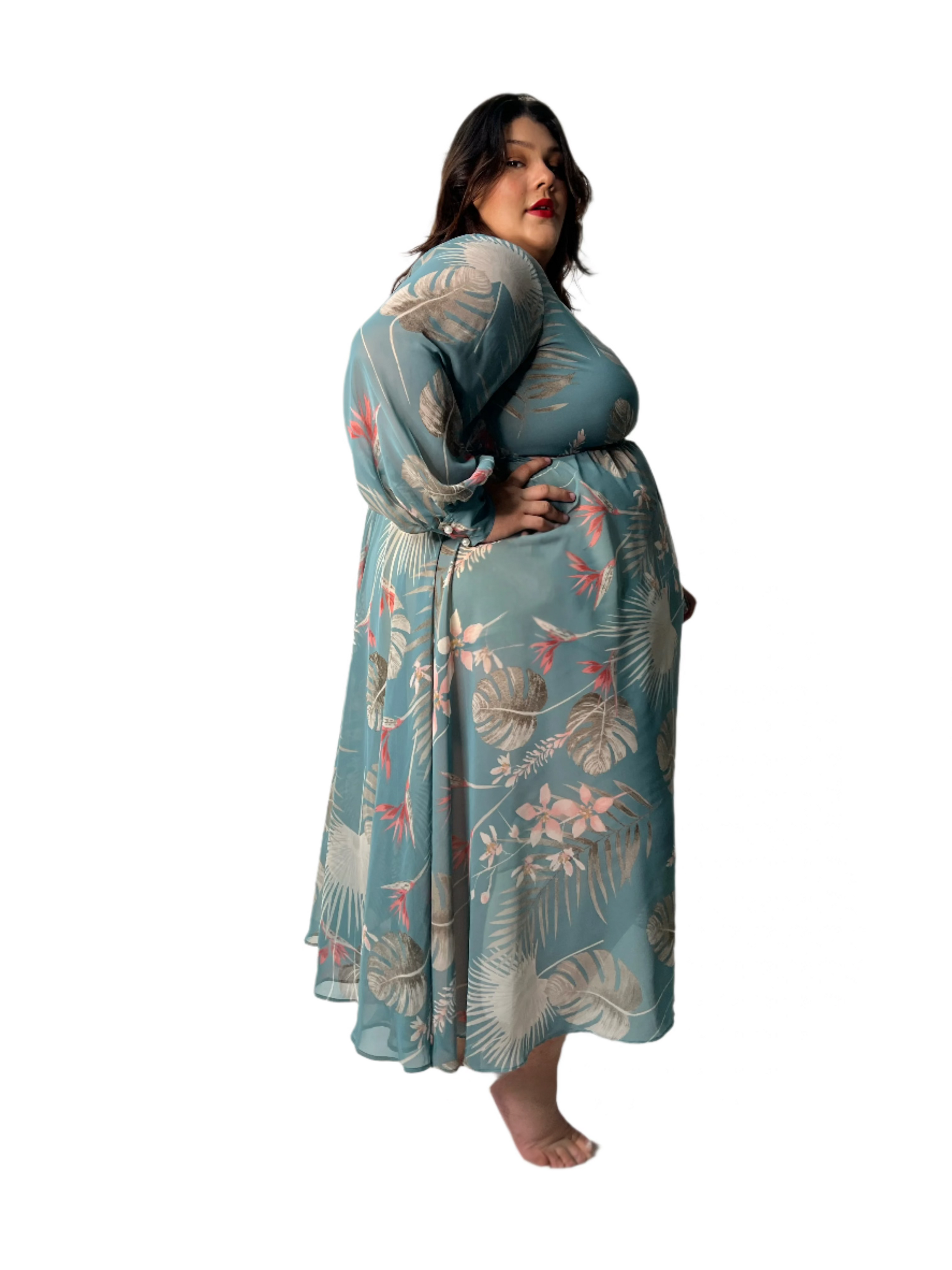 Midi Wrap Dress- Bora Bora