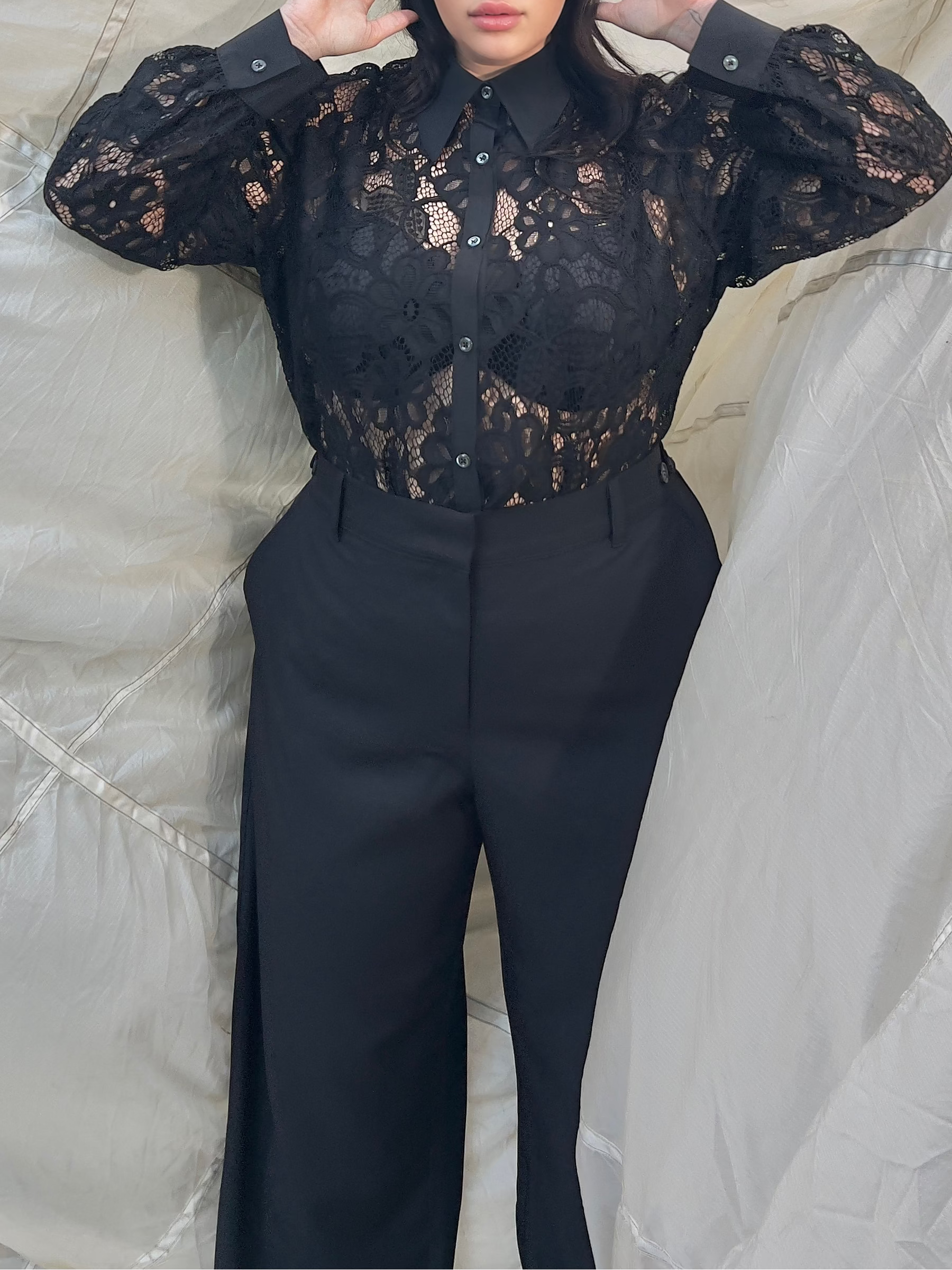 Hepburn Wide Leg Pant - Black