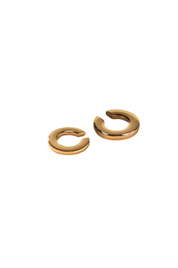Flat Cylinder Ear Cuff - Gold - 2 sizes - should as singles 