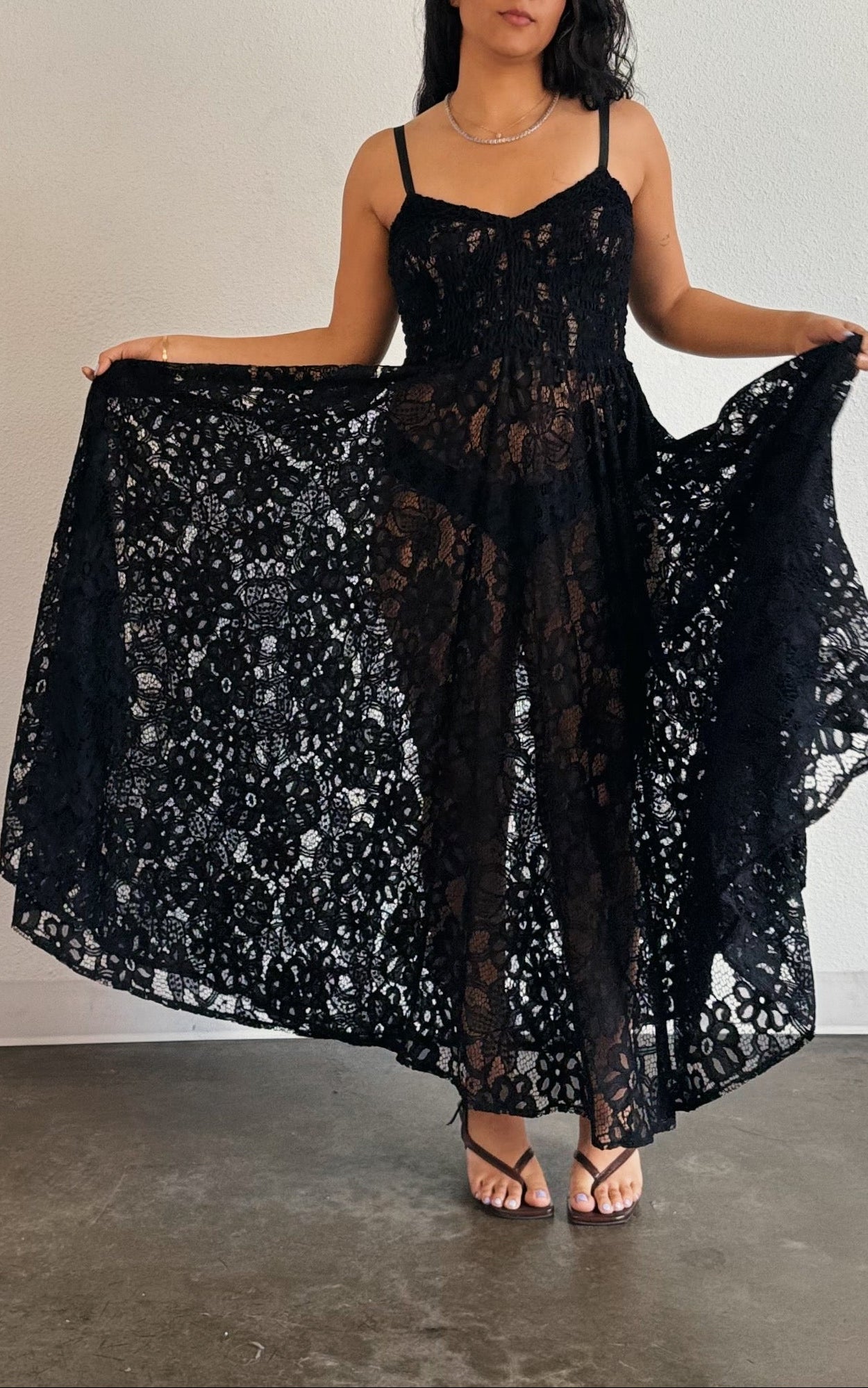JONI SUN DRESS -  LACE — detail, fabric