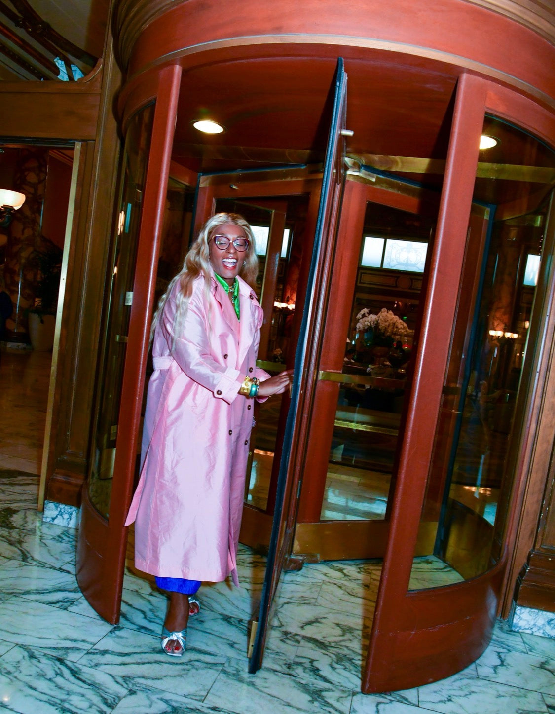 Delia Long Oversized Trench- Rose