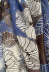 close up of blue floral dress