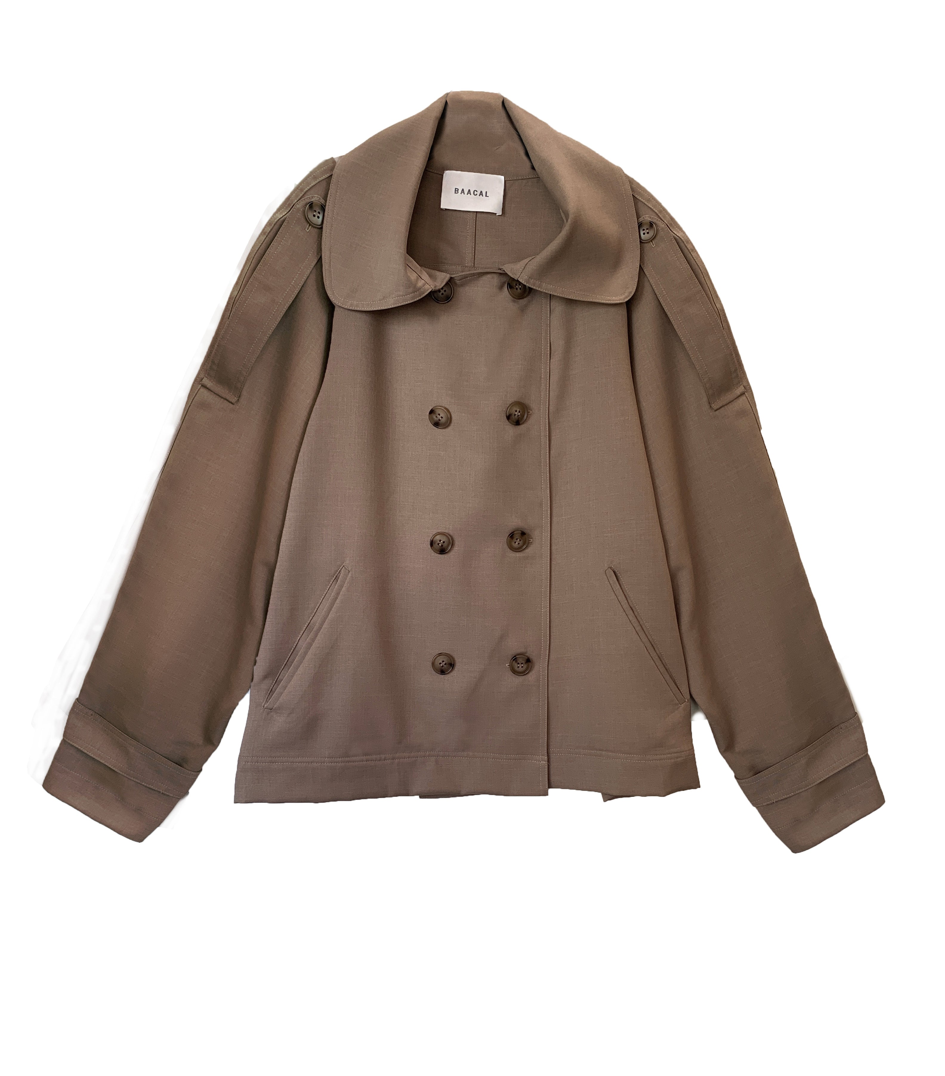 Julia Short Trench Coat- Taupe Wool – Baacal