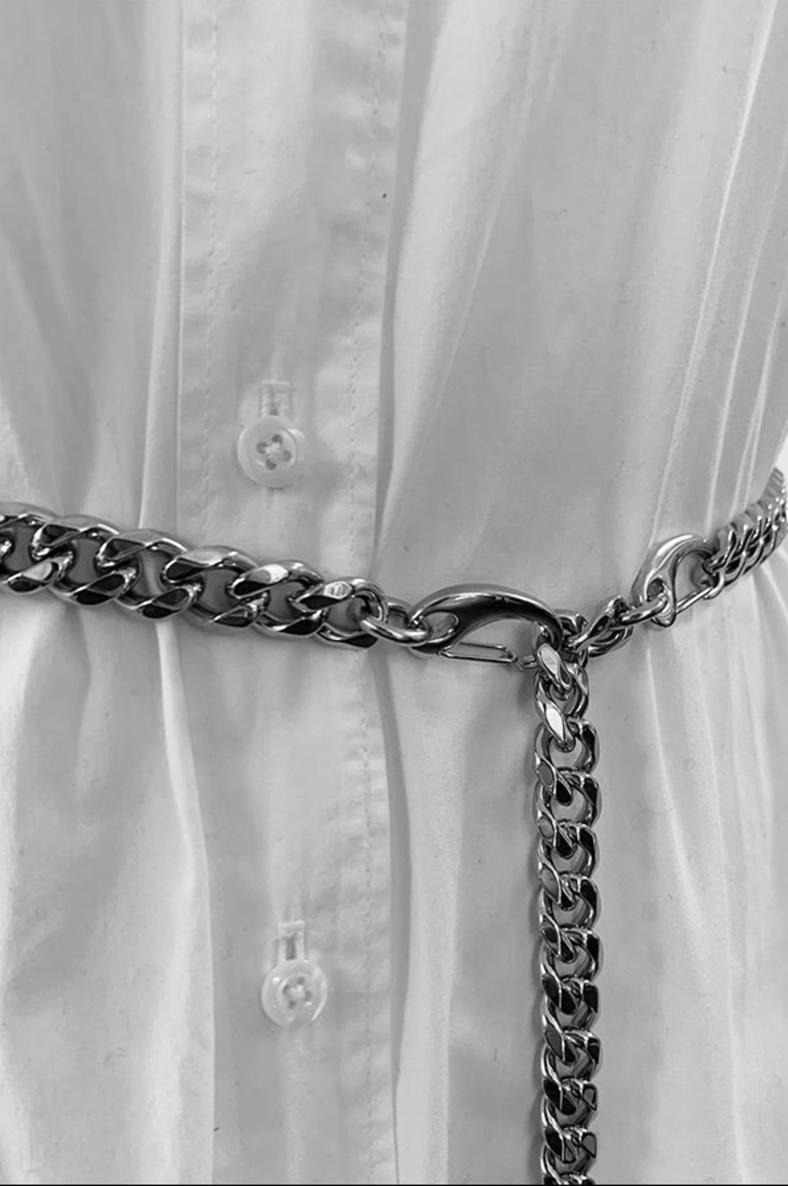 Cuban Chain Belt- Silver Baacal Cuban Chain Belt- Silver Baacal