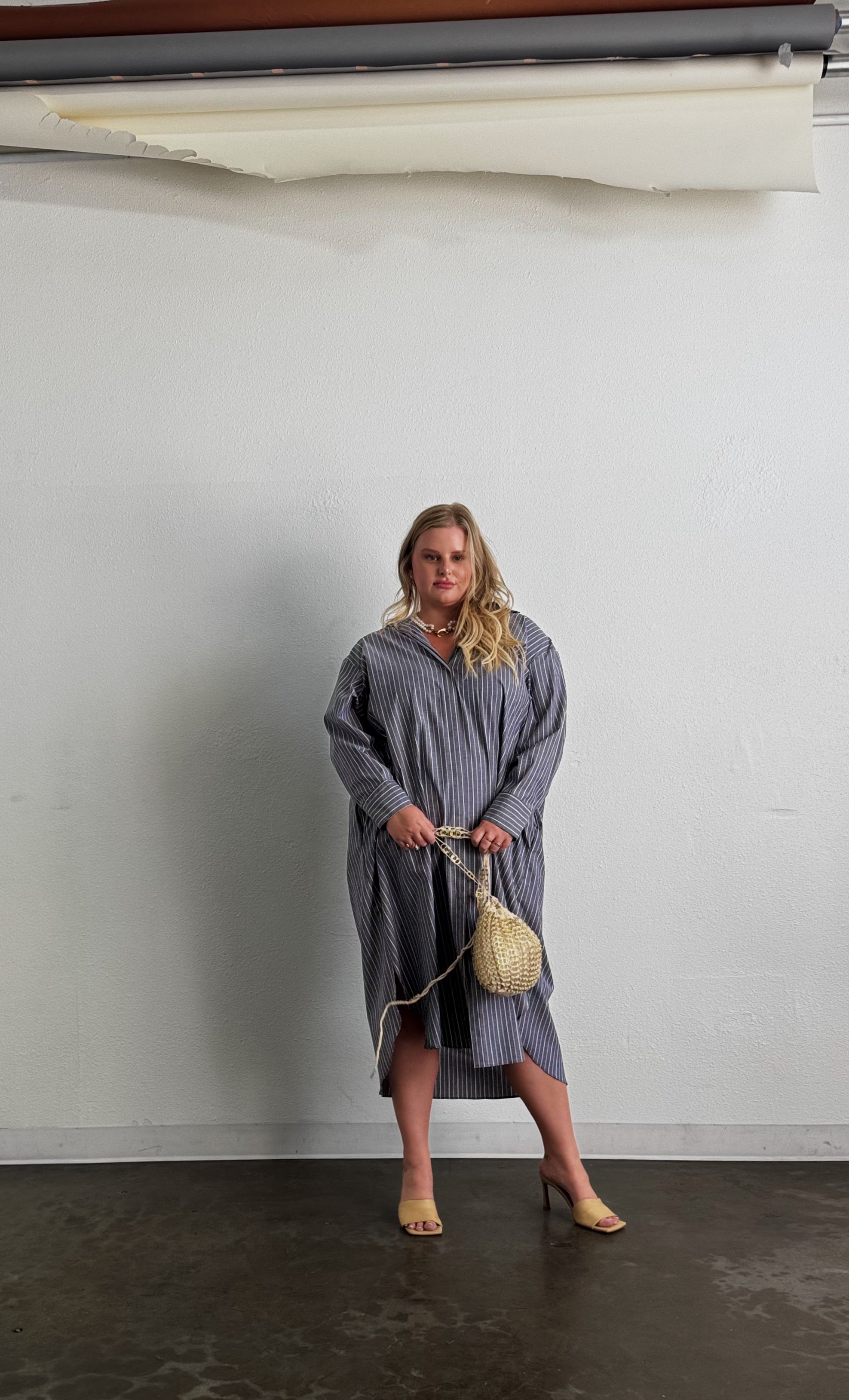 Mia Oversized Shirt Dress- Denim