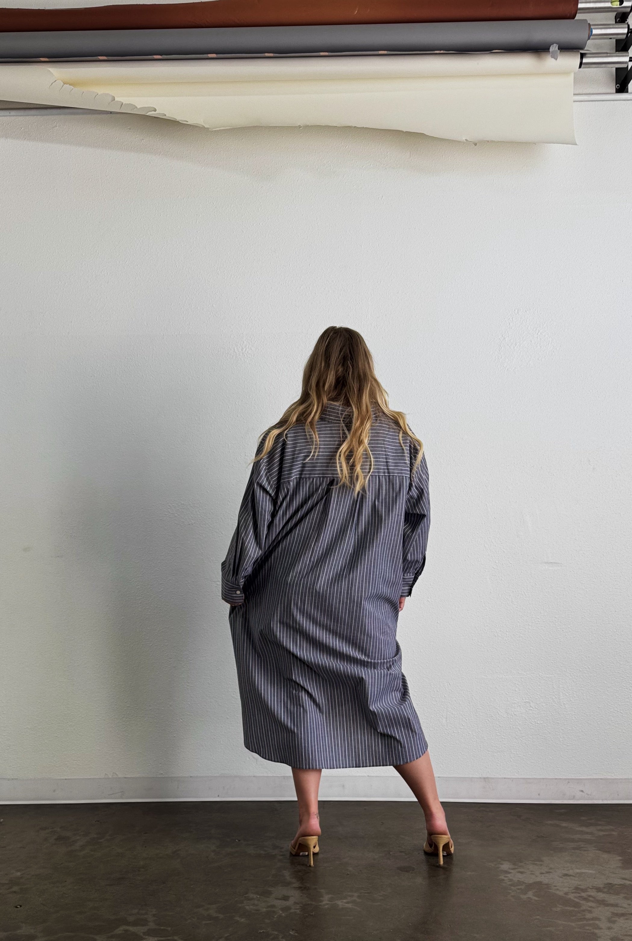 Mia Oversized Shirt Dress- Denim