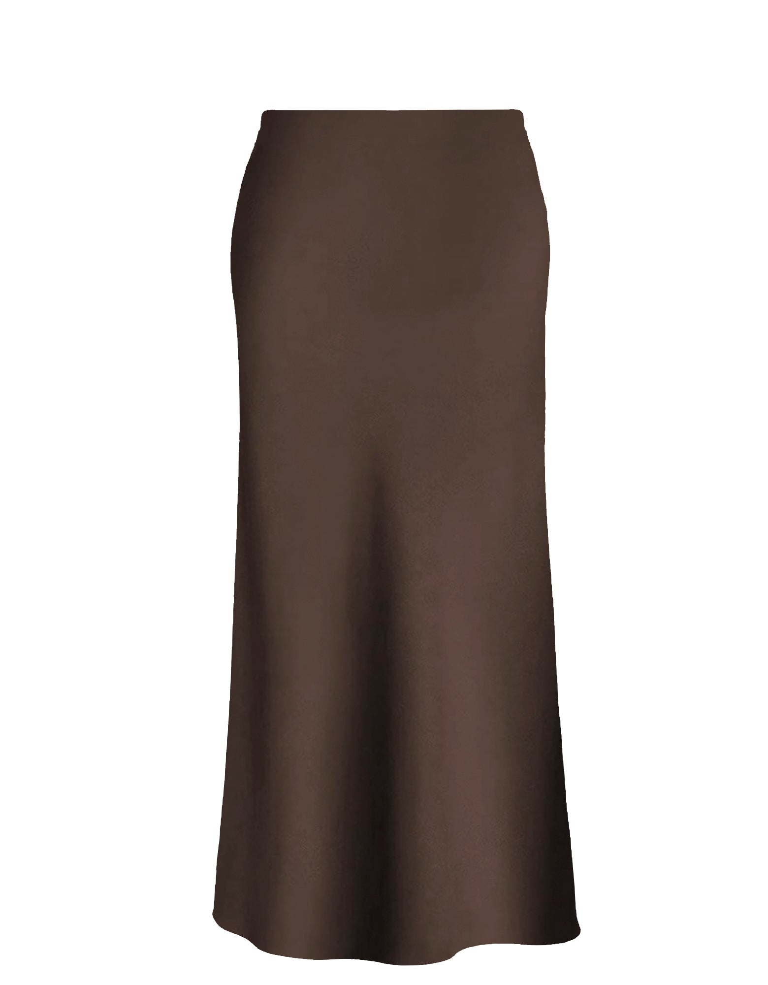 Eudora Maxi Bias Slip Skirt in Brown - Designed to fit the "true size majority" 10+