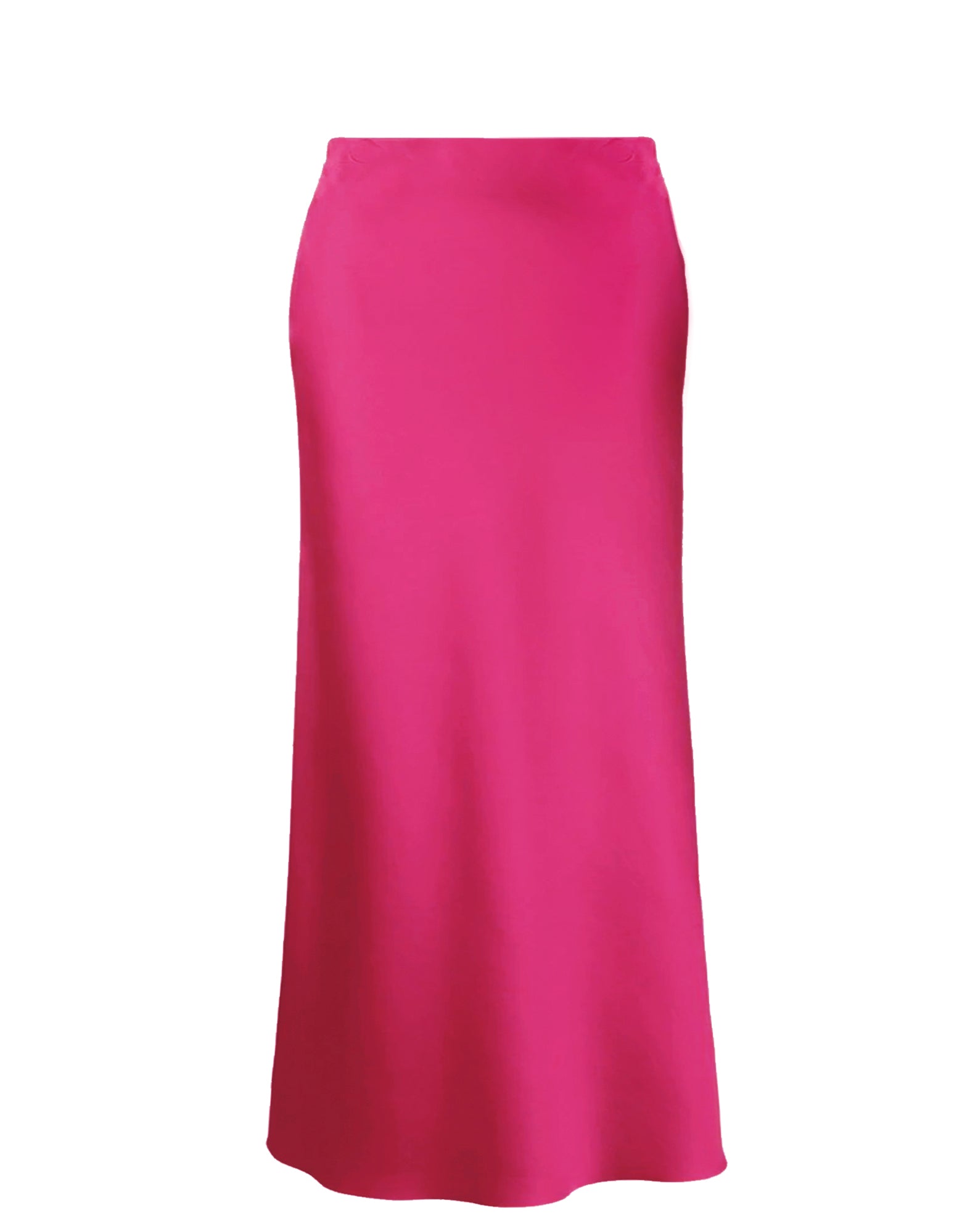 This Sapphire Pink silk slip skirt is cut on the bias for a fluid finish and falls elegantly to the ankle.