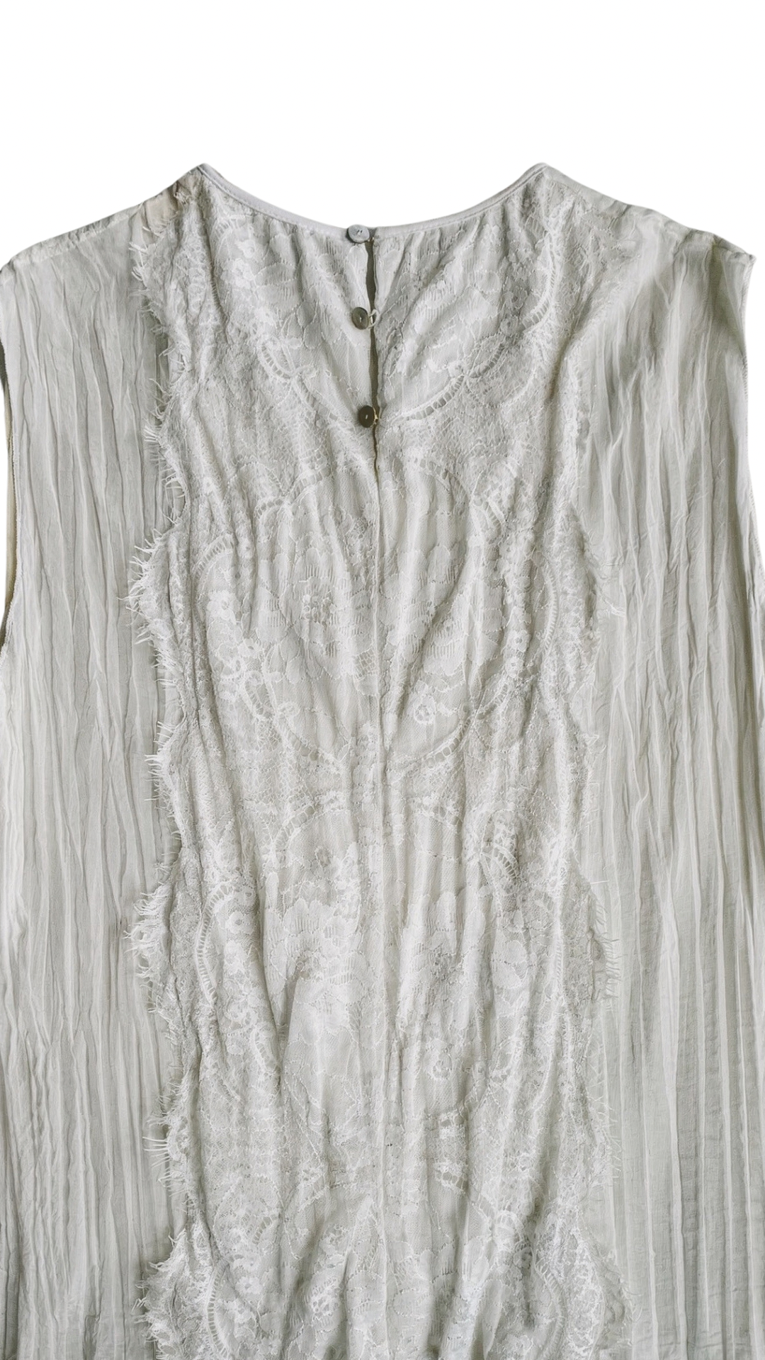 Phoebe Pleated Lace Gown - Ivory