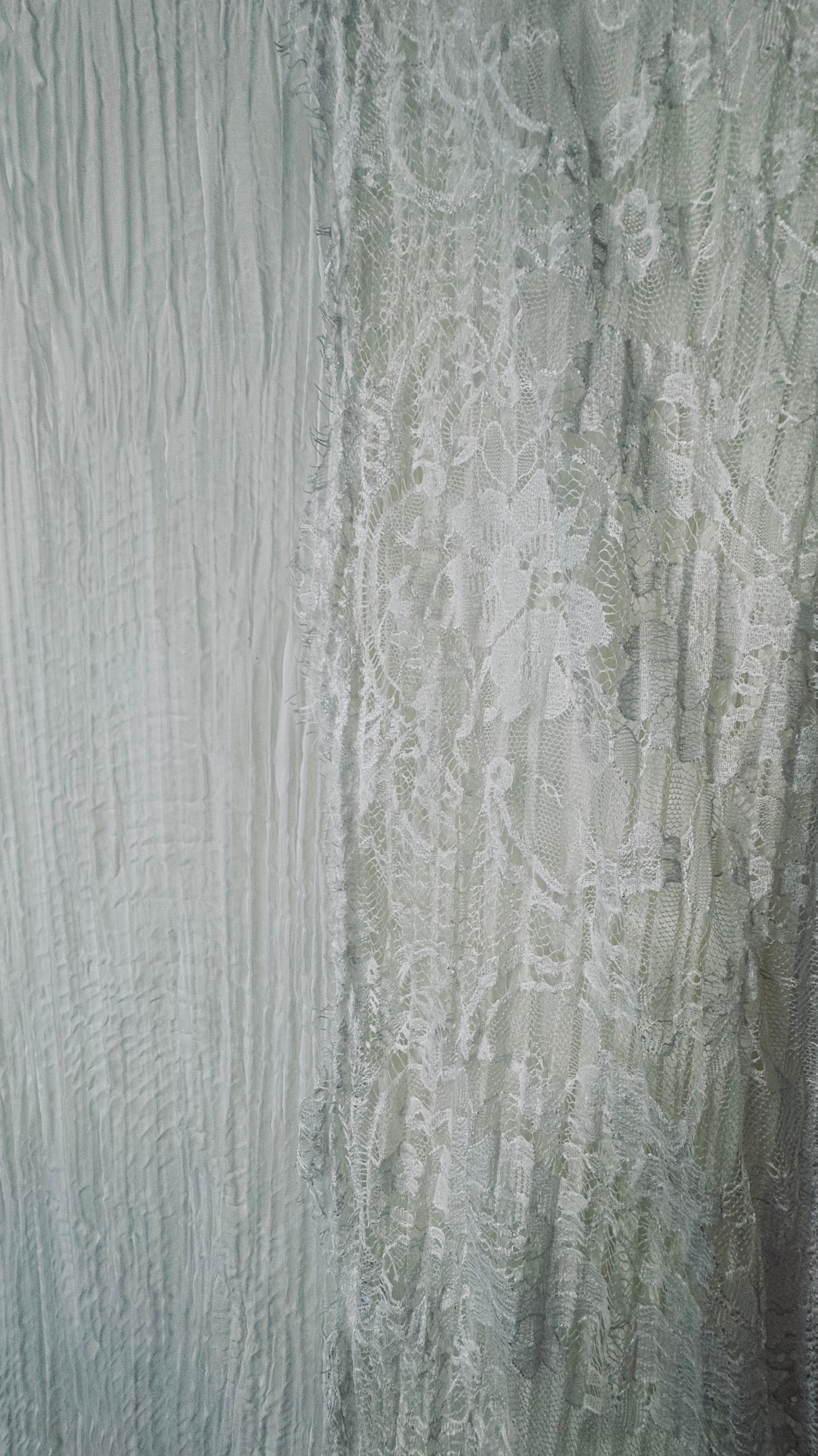 Phoebe Pleated Lace Gown - Ivory
