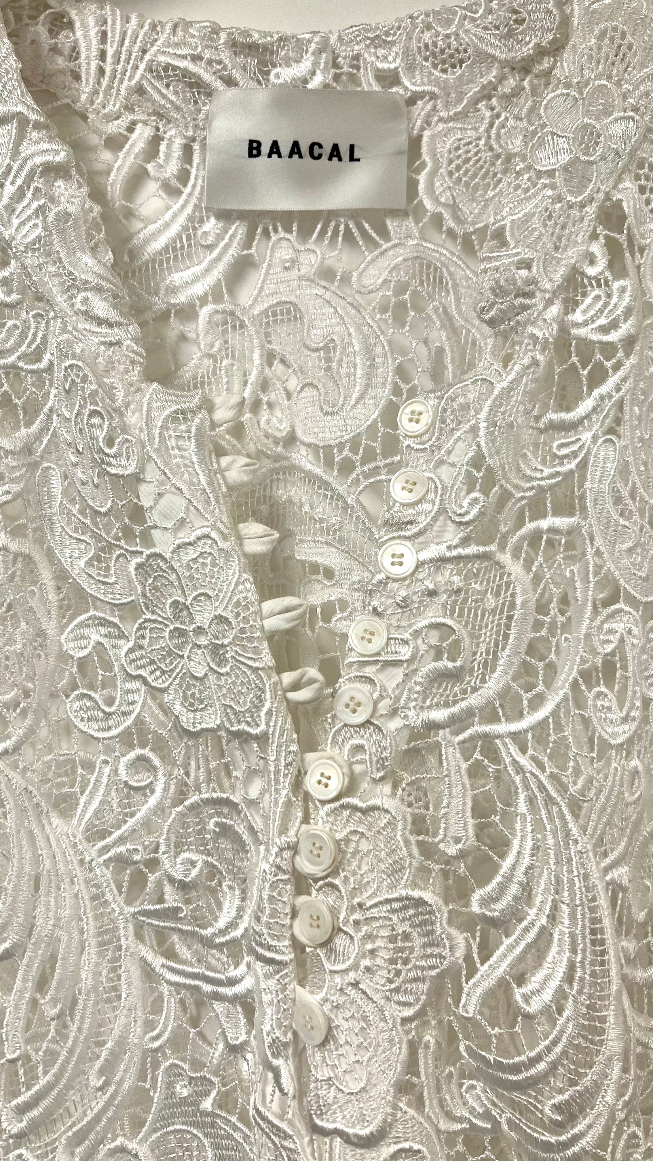 Talitha French Guipure Lace Kaftan Dress - Ivory