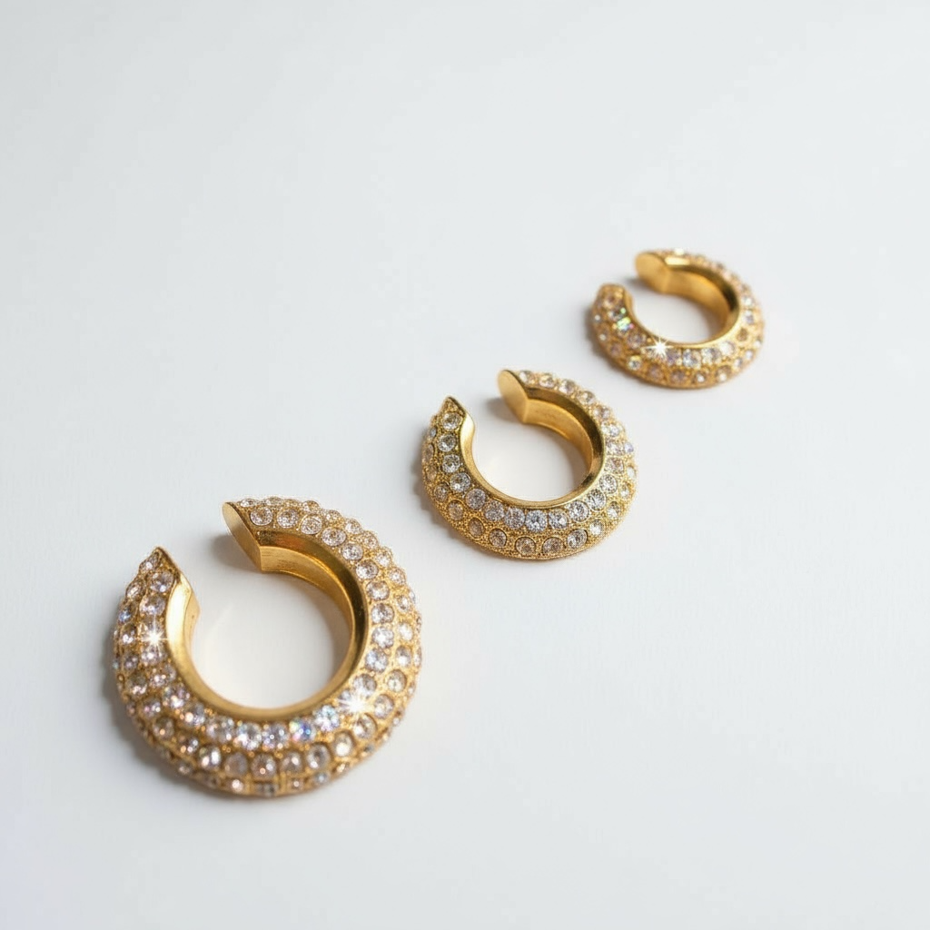 Diamonette Ear Cuff- Gold