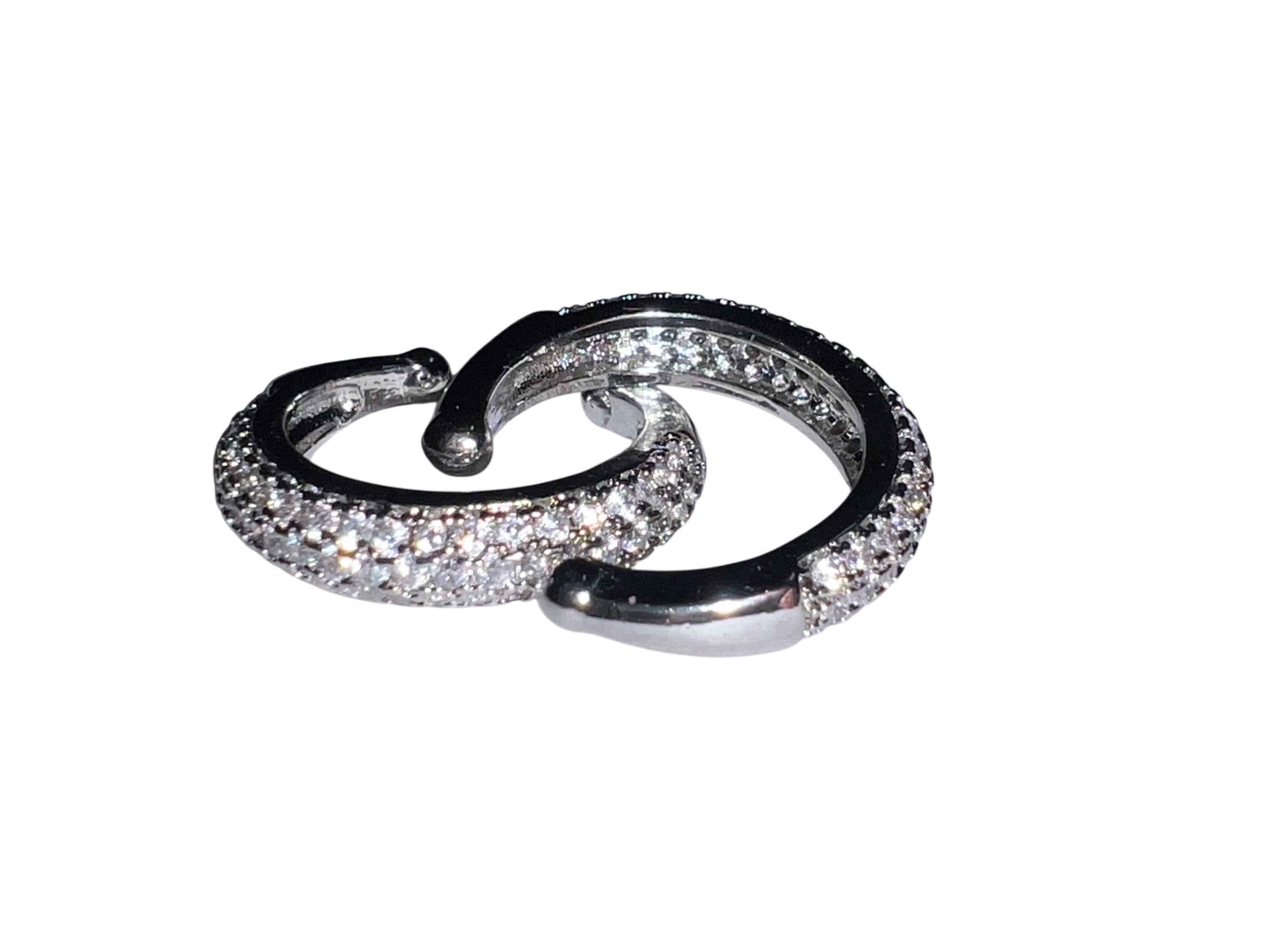 Slender Diamonette Ear Cuff- Platinum