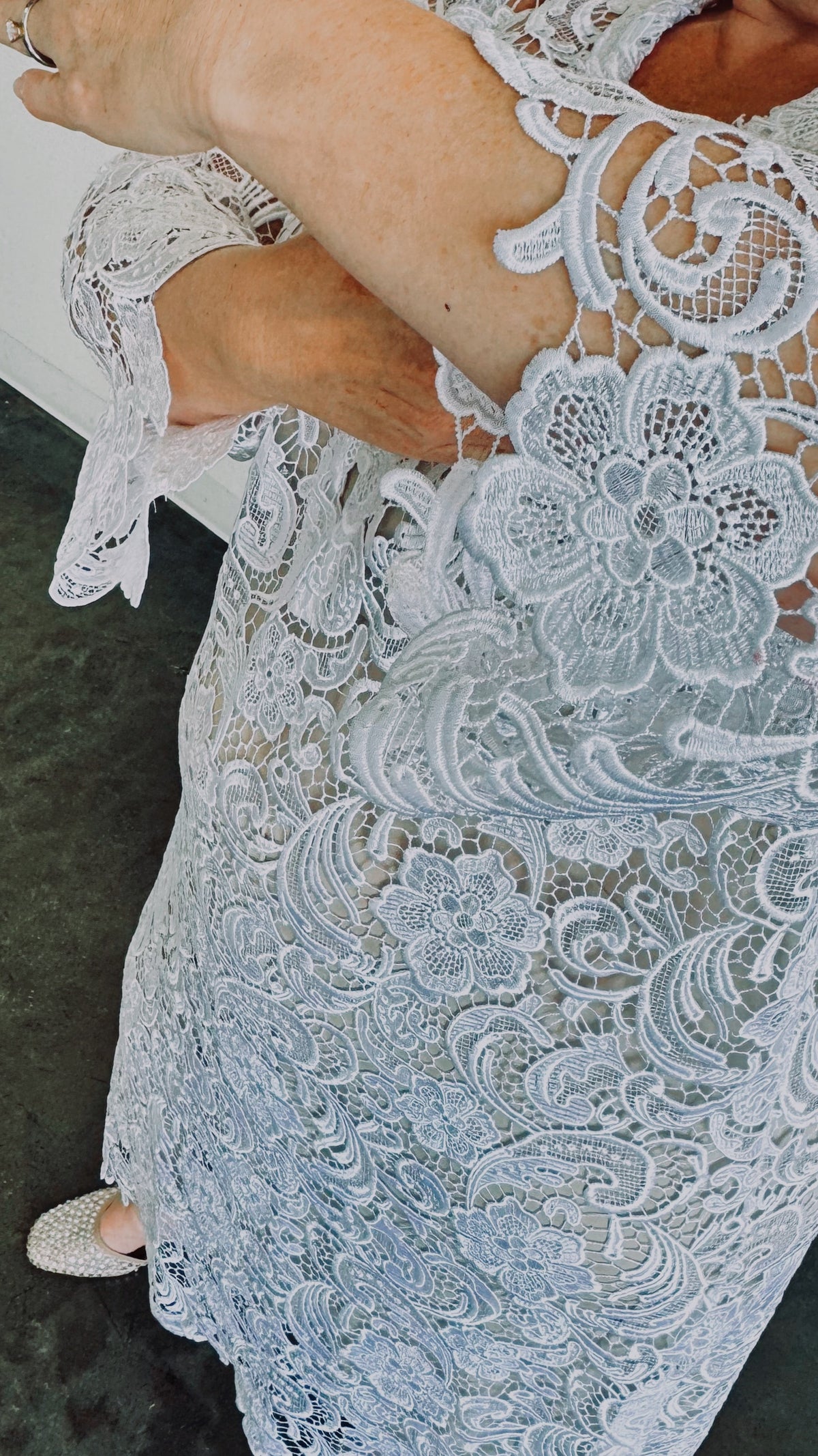 Talitha French Guipure Lace Kaftan Dress - Ivory