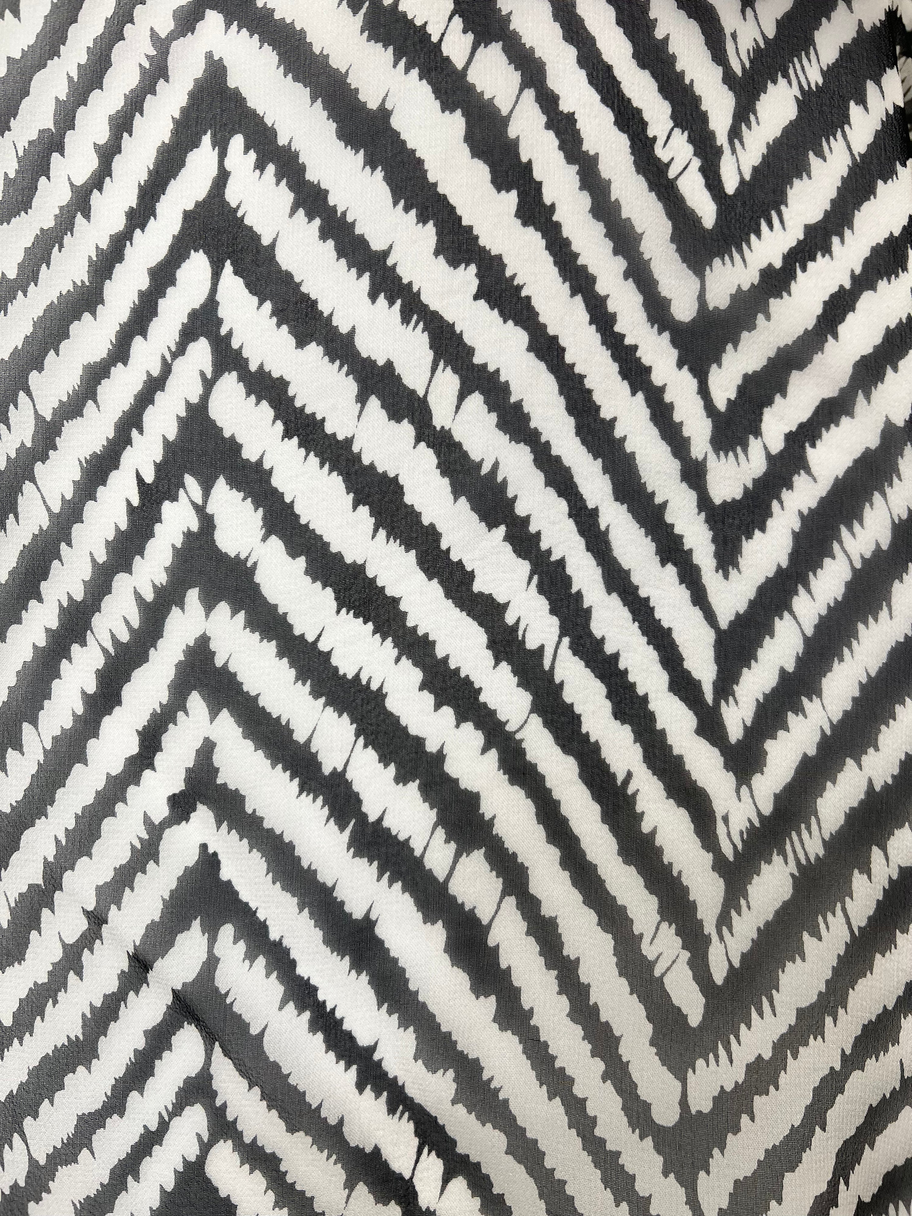 Marion Tie Neck Silk Blouse - Zebra