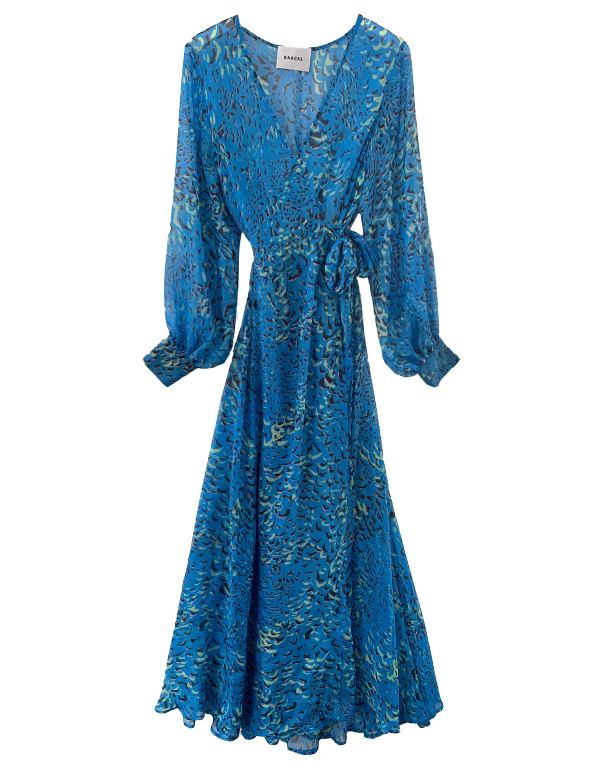 The Impressionist Blue Wrap Dress
