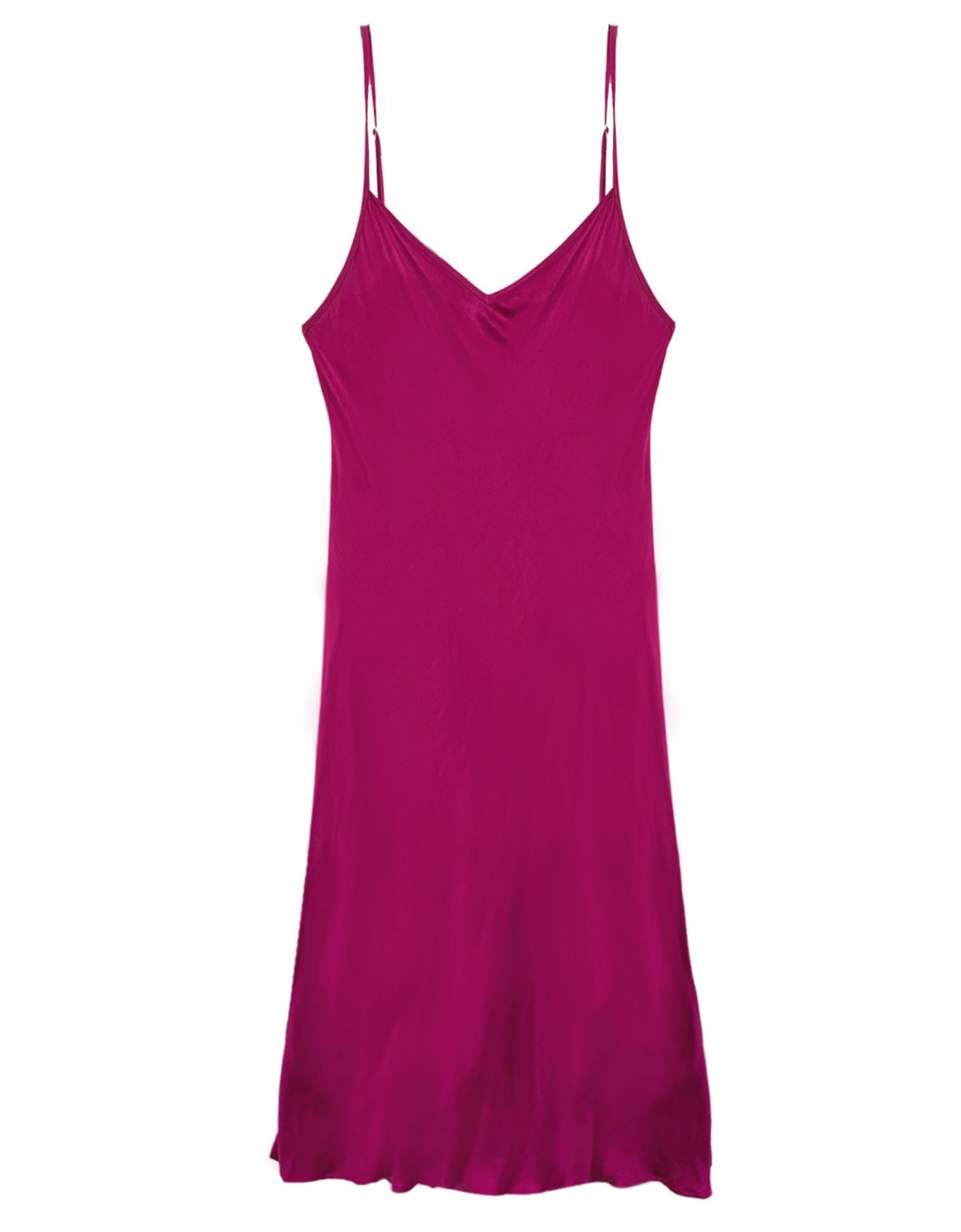 Cabaret Bias Slip Dress in Punch Pink