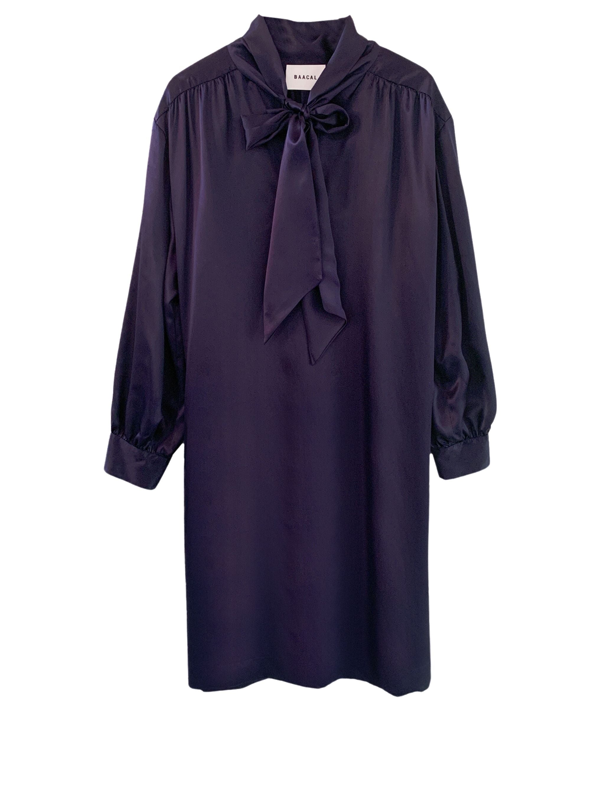 Marion Dress in Eggplant