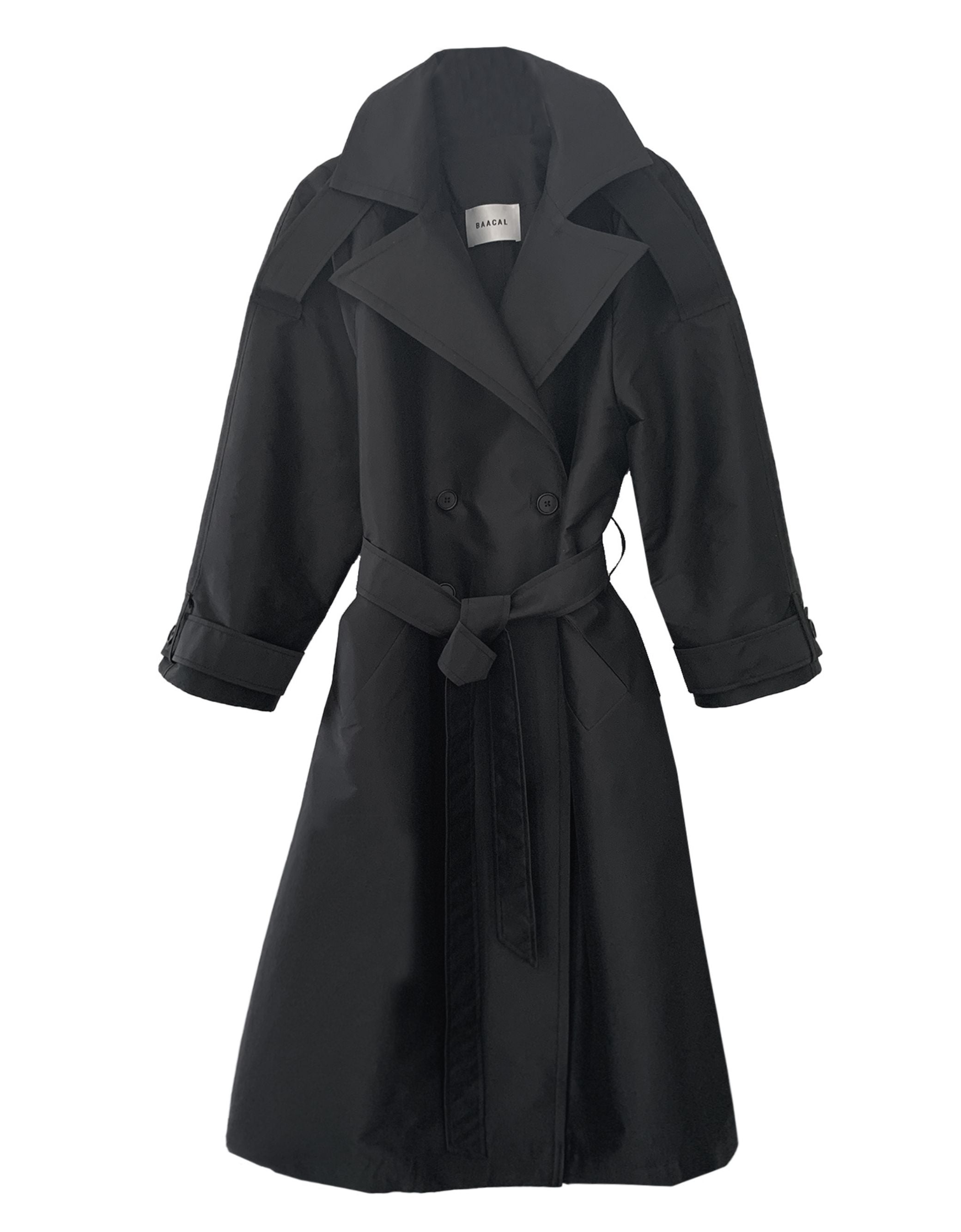 Modern Classic- Black Taffeta Trench. Designed to fit the "True Size Majority" 10+