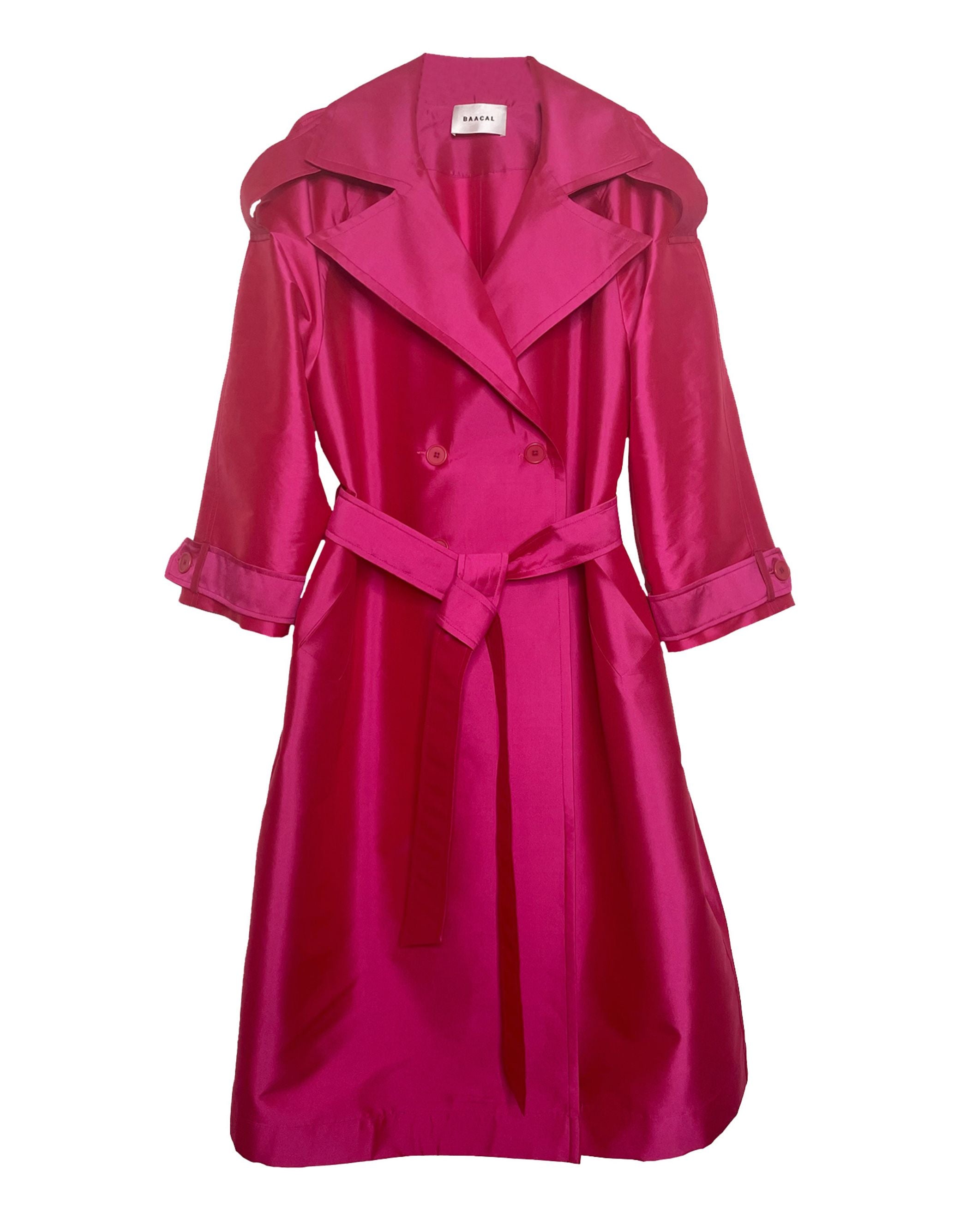 Modern Classic- Taffeta Trench Hot Pink Fuchsia - Designed to fit the "True Size Majority" sizes 10+