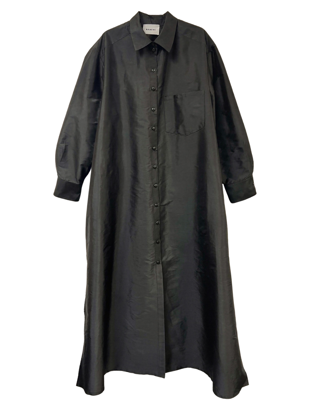 Ultra Maxi Shirt Dress - Dupioni Classic Black