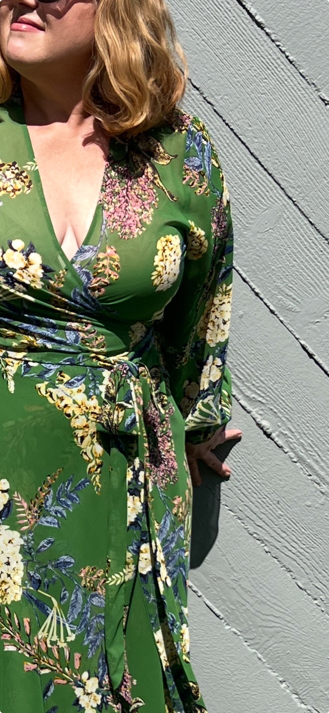 Midi Wrap Dress- Garden Tea