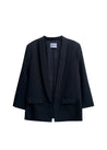 Women's black oversize classic blazer Cynthia Vincent BAACAL