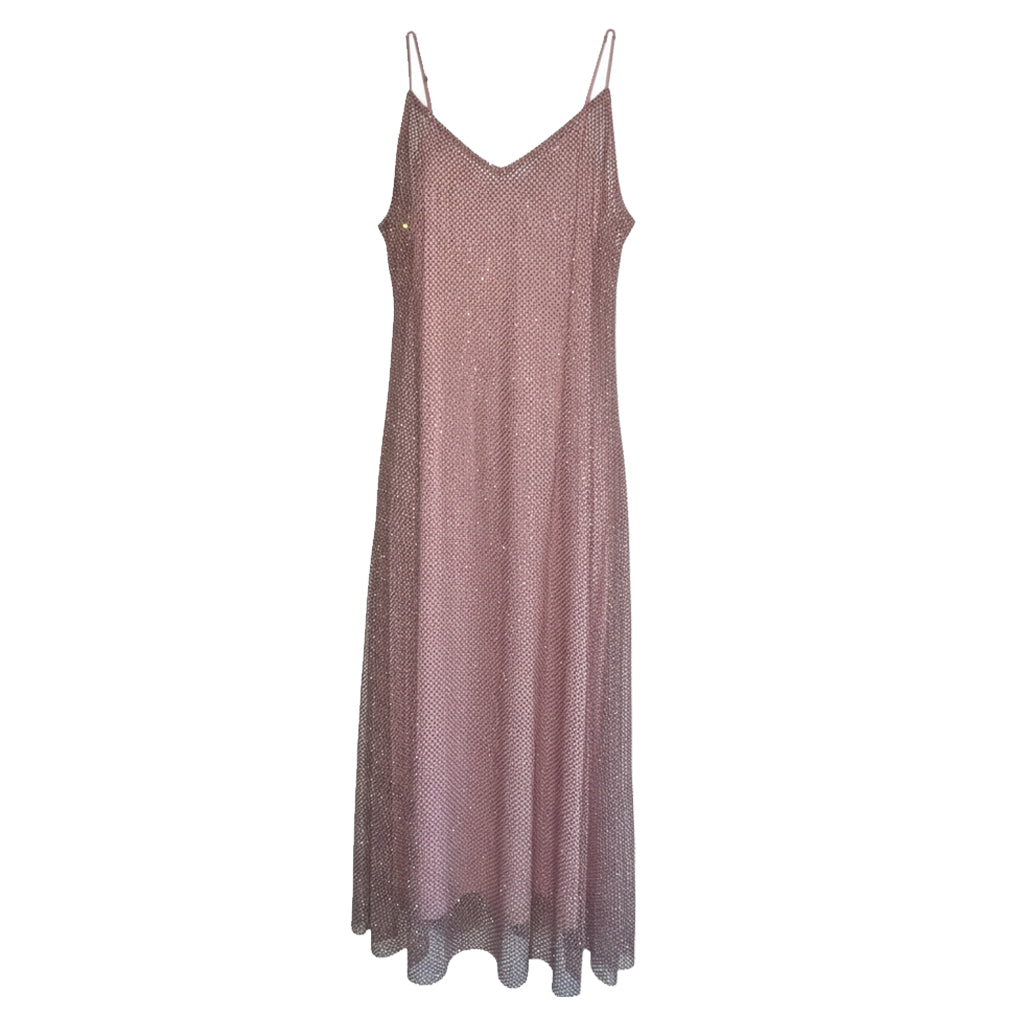 The Crystal Stone Mesh Dress- Gold Baacal The Crystal Stone Mesh Dress- Gold Baacal